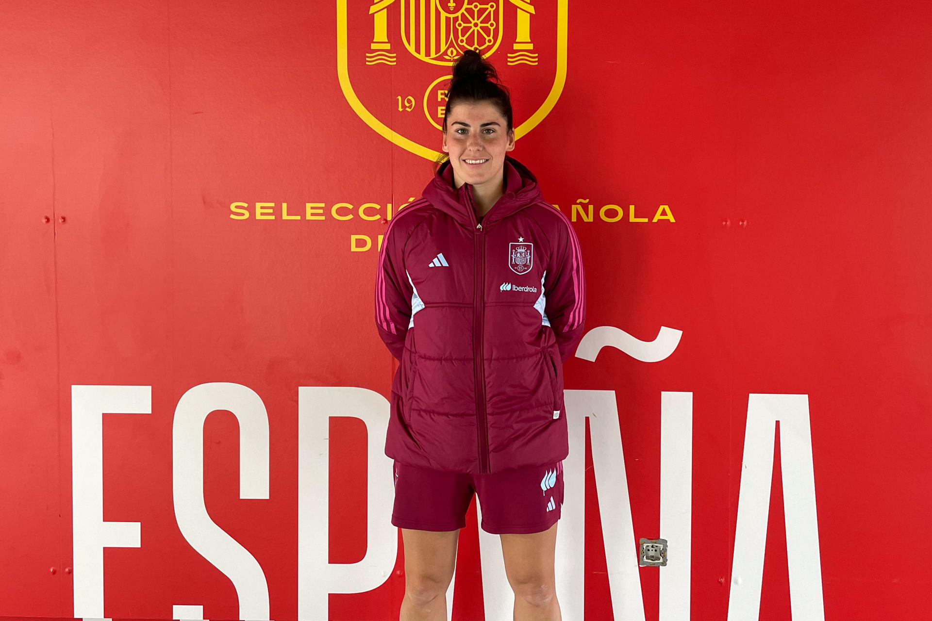 La delantera de la selección española Lucía García regresa este miércoles al estadio de Wembley de Londres,". EFE/ Elena Izquierdo