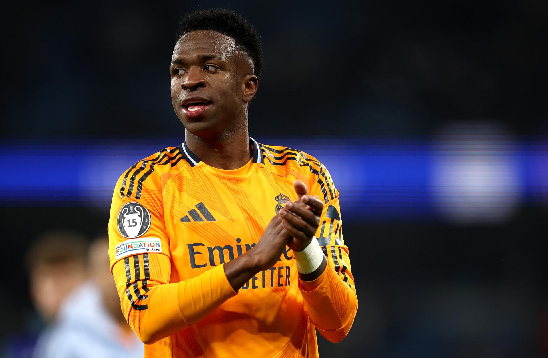 Vinicius Junior durante el partido del Real Madrid ante el Manchester City. EFE/EPA/ADAM VAUGHAN