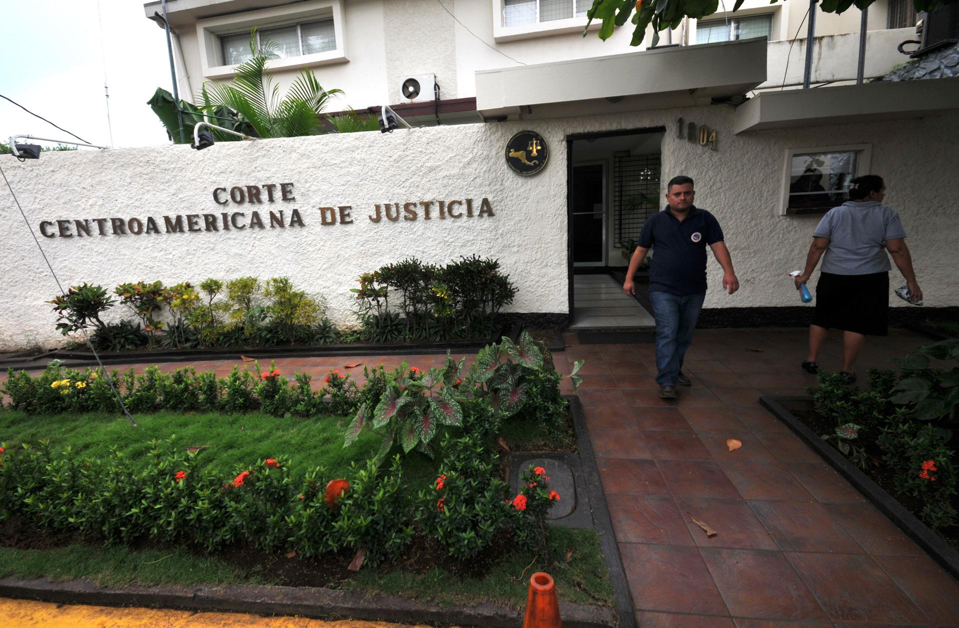 Vista de la fachada de la sede de la Corte Centroamericana de Justicia en Managua (Nicaragua). EFE/Mario López.