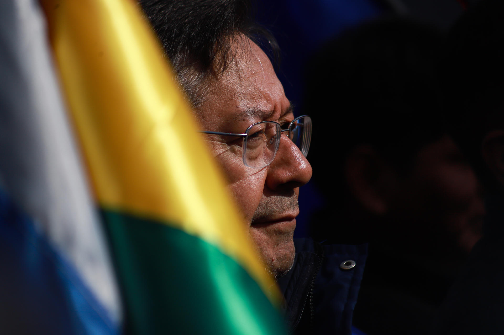 El presidente de Bolivia, Luis Arce, participa en una ceremonia ancestral por los 30 años del partido oficialista Movimiento al Socialismo (MAS). EFE/ Gabriel Márquez