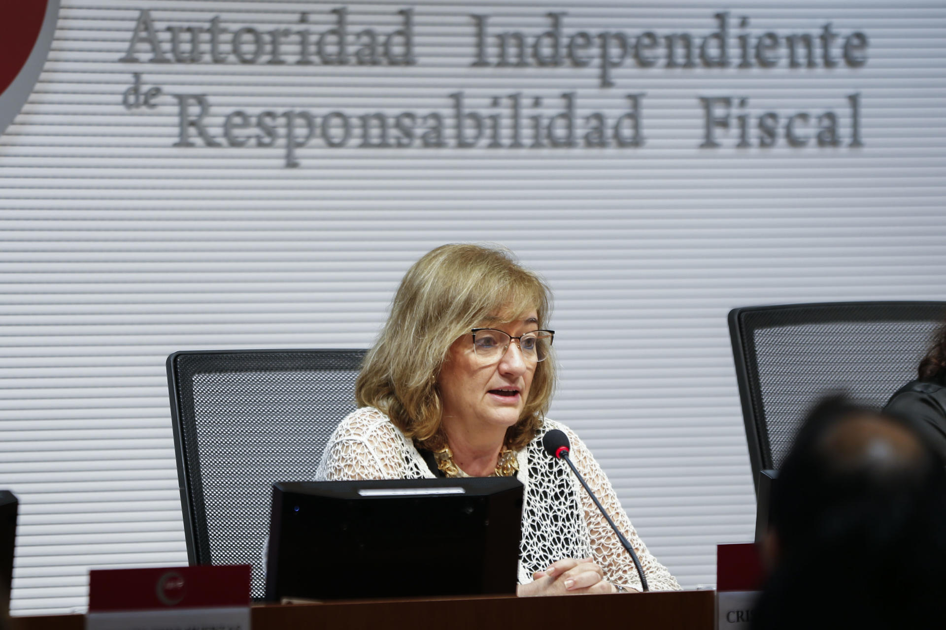 Imagen de archivo de la presidenta de la Autoridad Fiscal Independiente de Responsabilidad Fiscal (AIReF), Cristina Herrero.EFE/Isabel Jinpeng Calvo