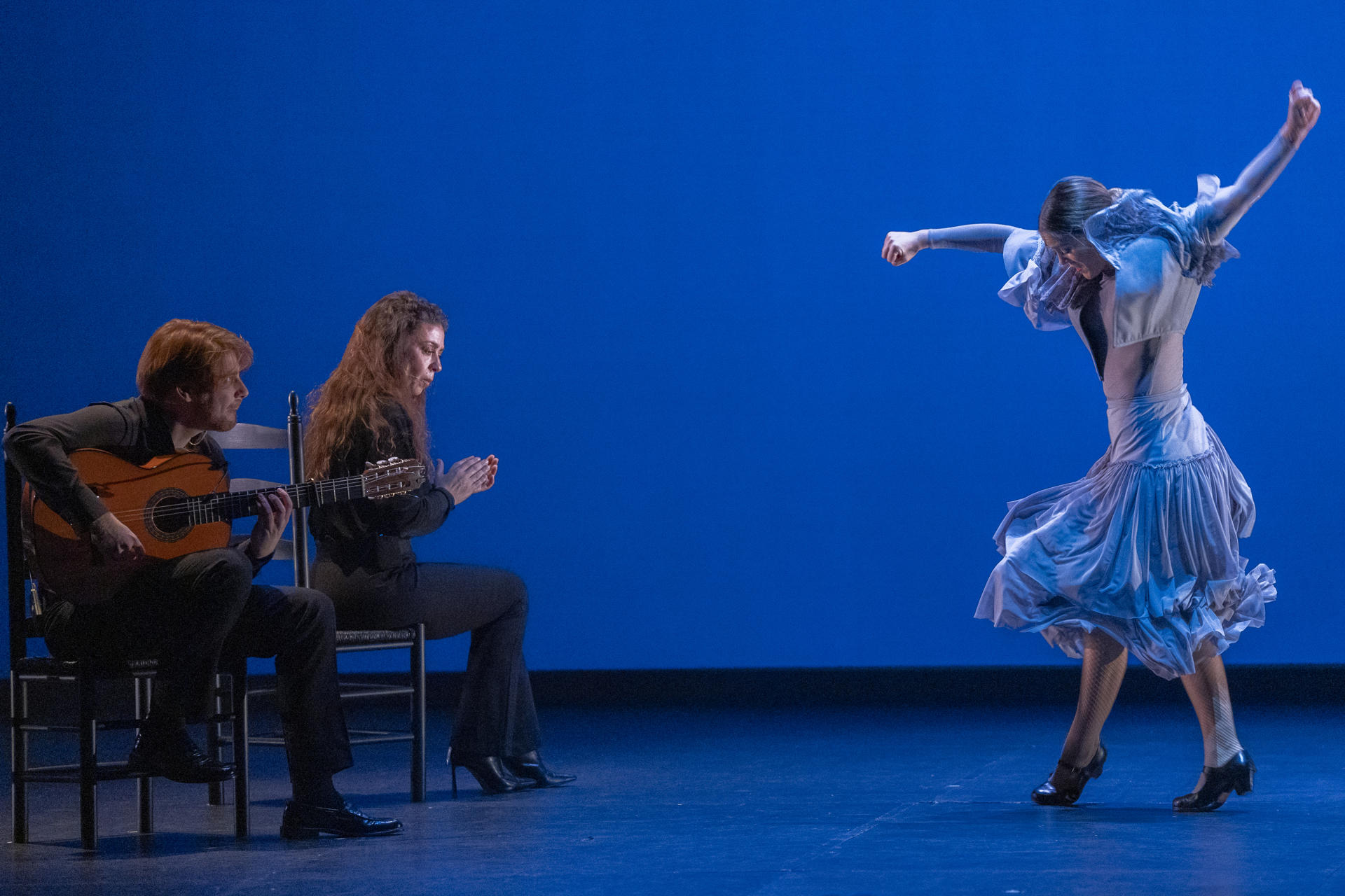 Artistas participan en la presentación de 'Alter Ego', de Alfonso Losa y Patricia Guerrero este miércoles, durante el Festival de Flamenco en el teatro New York City Center, el 6 de marzo de 2025. EFE/ Ángel Colmenares