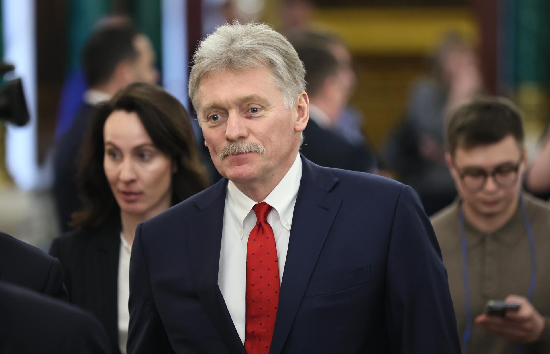 Imagen de Archivo del portavoz de la Presidencia rusa, Dmitri Peskov.
EFE/EPA/YURI KOCHETKOV