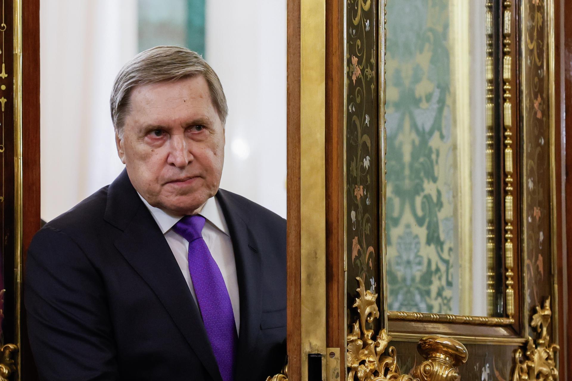 Yuri Ushakov, asesor internacional del Kremlin, en una imagen de archivo. EFE/EPA/MAXIM SHEMETOV/POOL