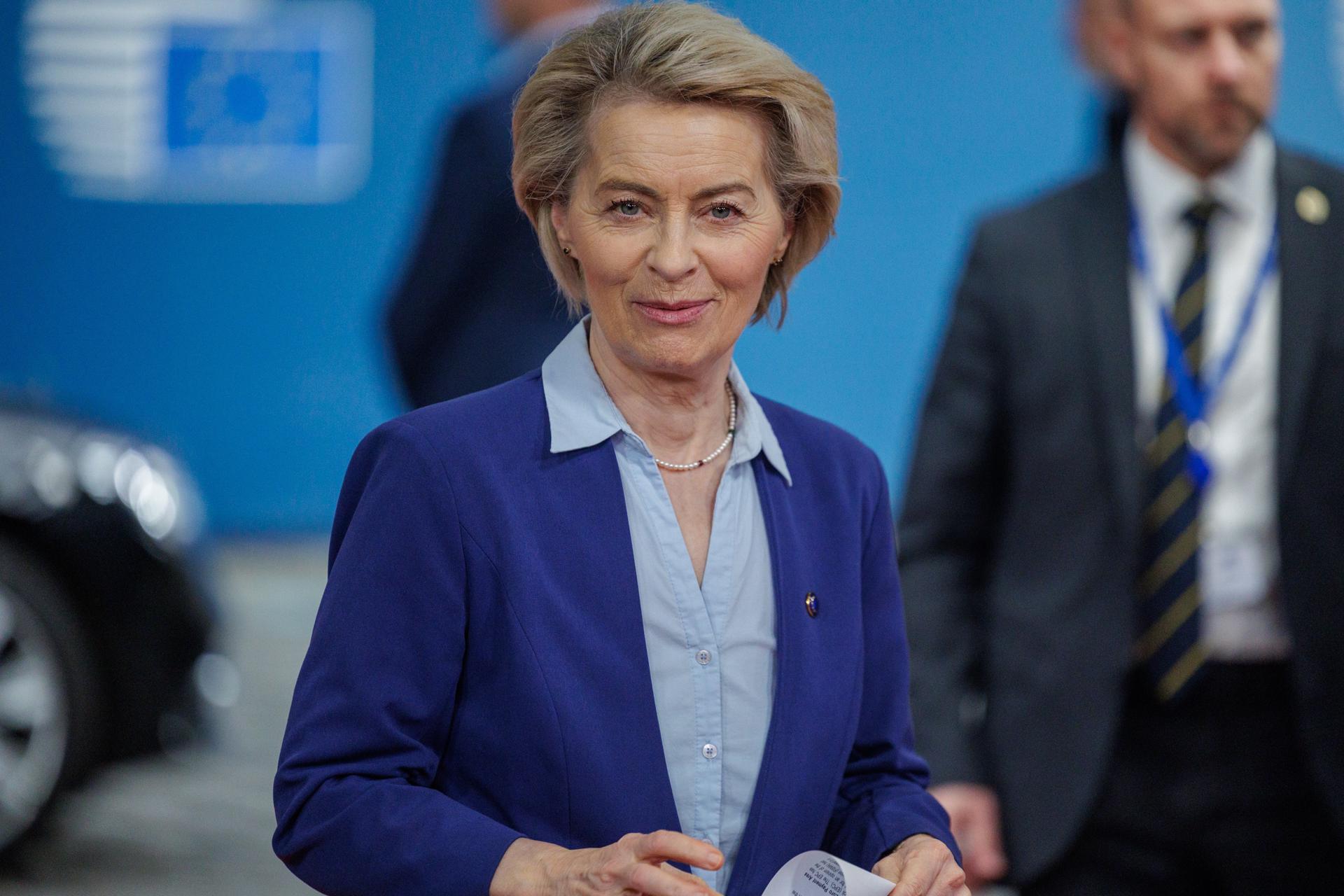La presidenta de la Comisión Europea, Ursula von der Leyen, (Bélgica, Bruselas) EFE/EPA/OLIVIER MATTHYS