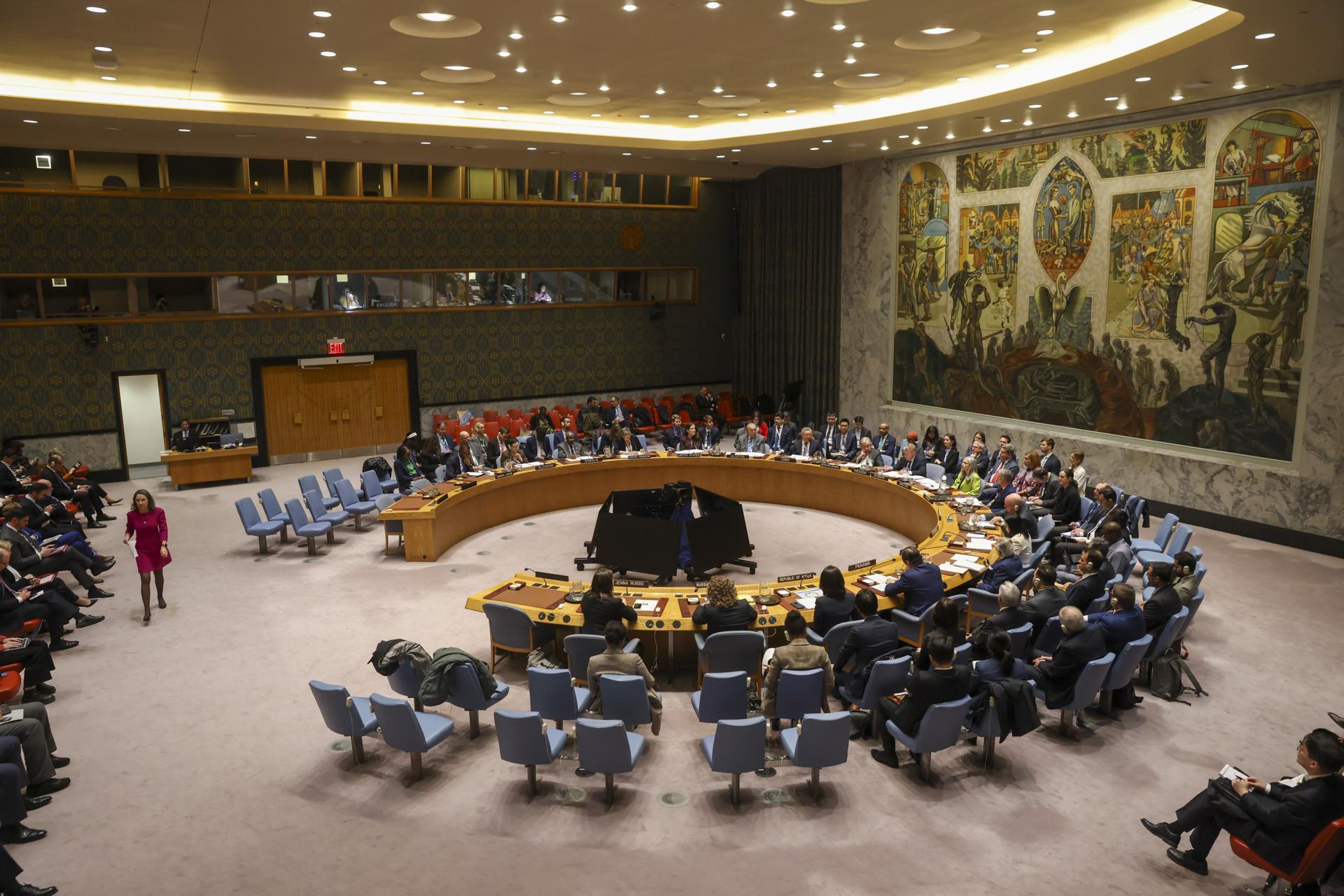 Fotografía de archivo en donde se ve una sesión del Consejo de Seguridad de las Naciones Unidas, en Nueva York (EE.UU.) EFE/SARAH YENESEL
