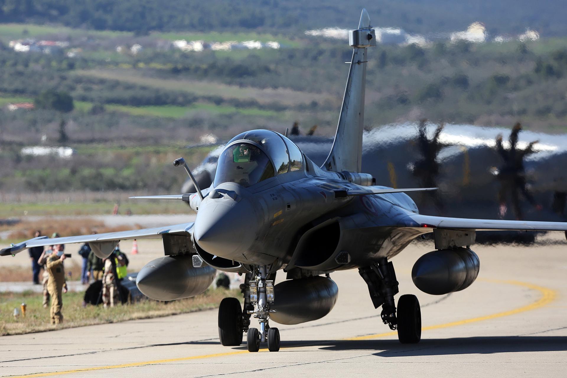 Foto archivo. Avión Francés Rafale.. EFE/EPA/ORESTIS PANAGIOTOU