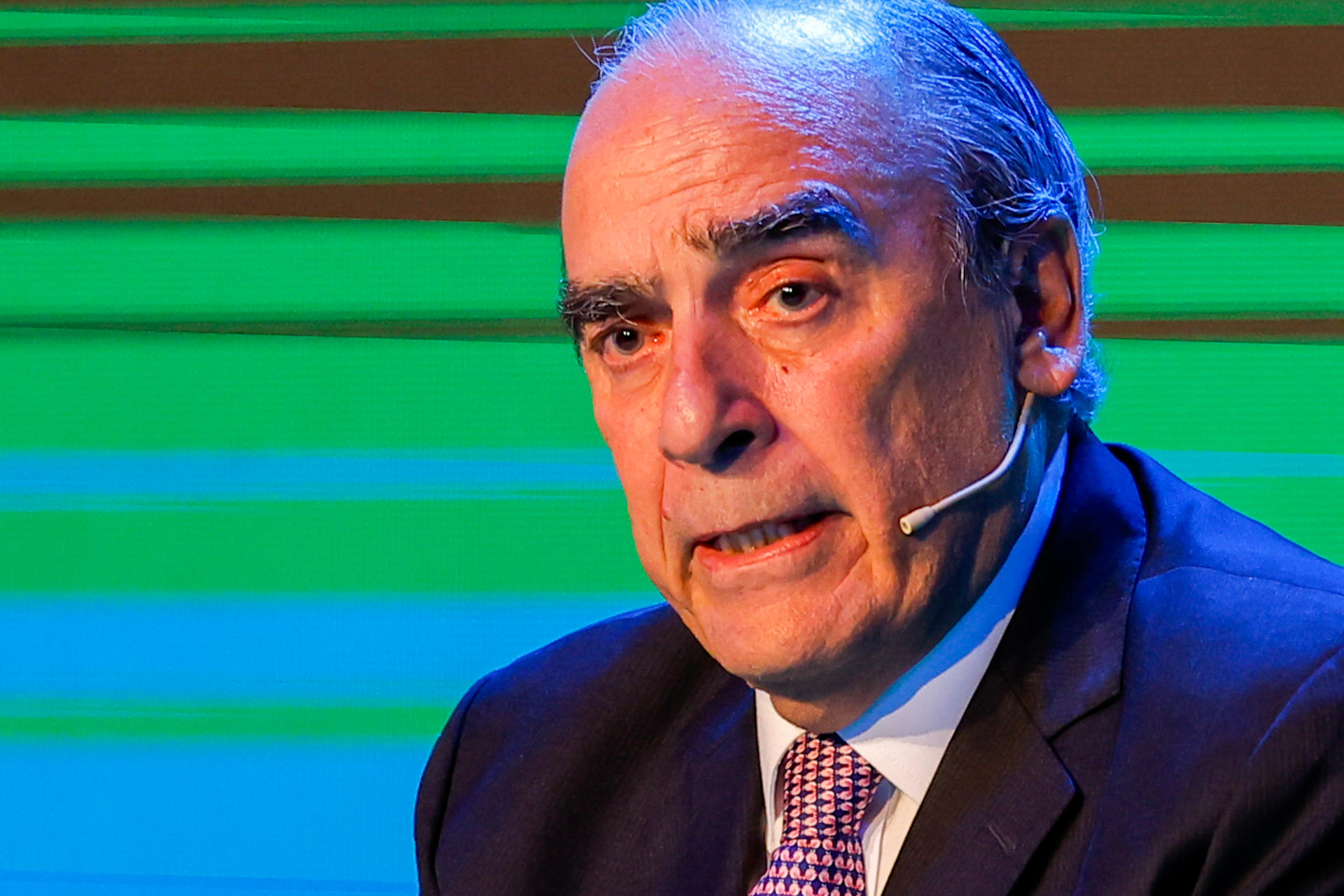 Fotografía de archivo en la que se registró al jefe de Gabinete de Argentina, Guillermo Francos, durante una conferencia, en Buenos Aires. EFE/Juan Ignacio Roncoroni