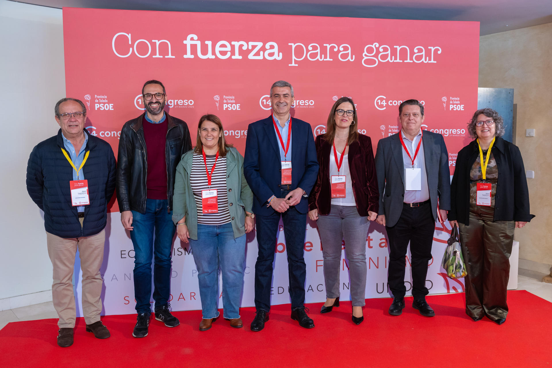 El secretario general del PSOE de Toledo, Álvaro Gutiérrez (c), durante la inauguración del 14 Congreso del PSOE de la provincia de Toledo, este sábado. EFE/Ángeles Visdómine