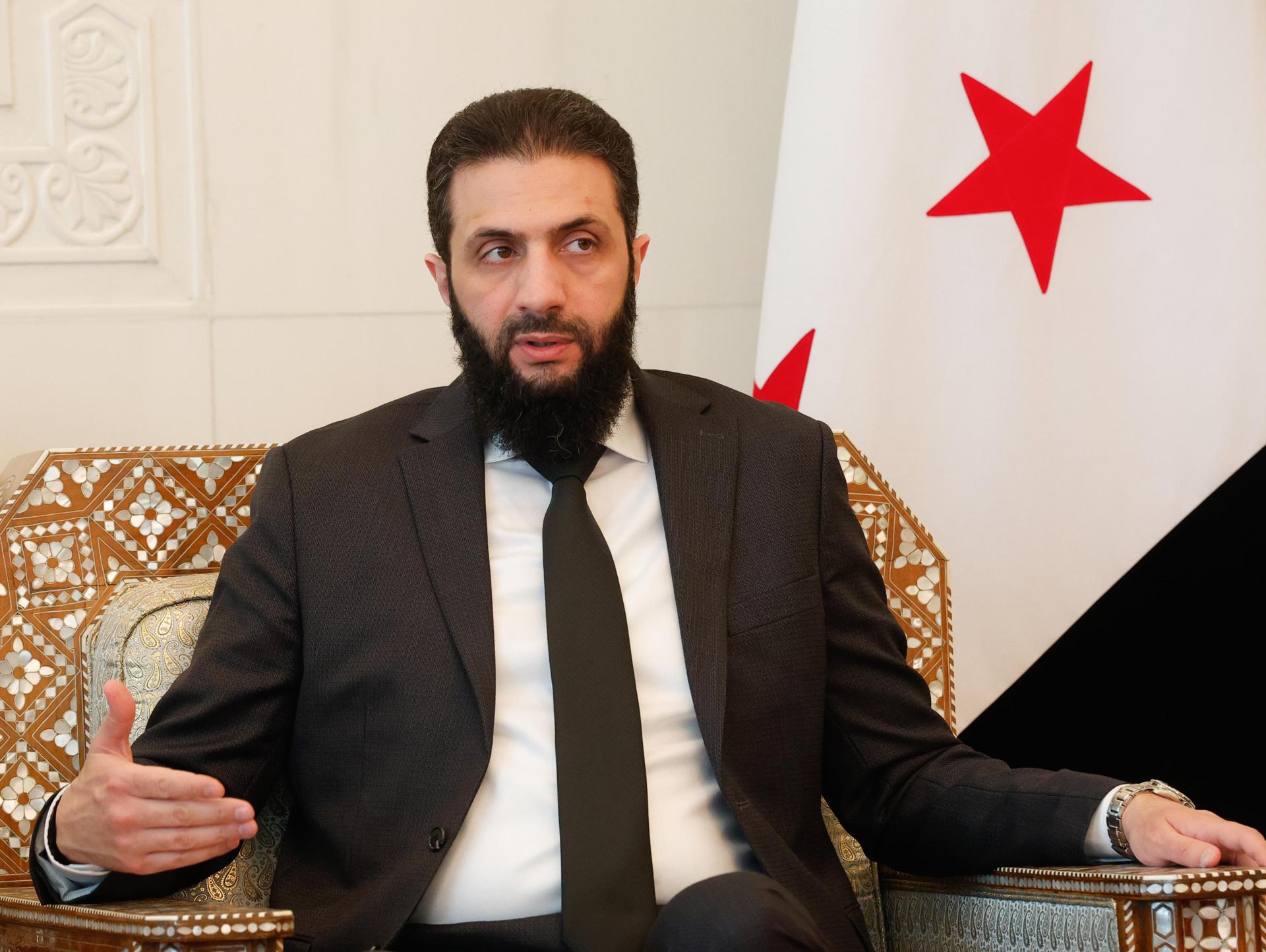 El presidente interino de Siria, Ahmed al Sharaa, en una imagen de archivo. EFE/EPA/GIUSEPPE LAMI
