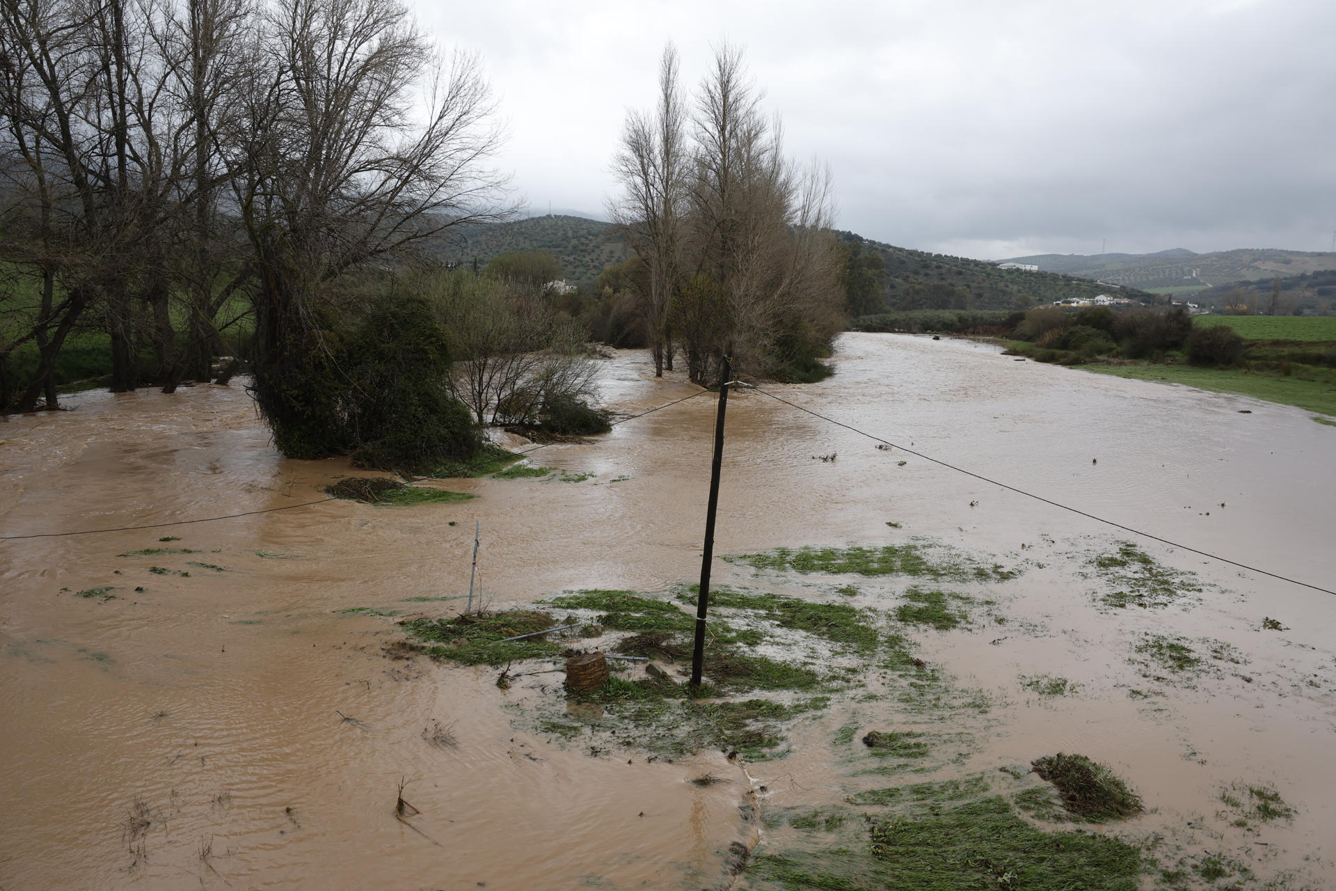 El río Turón a su paso por el Burgo (Málaga). EFE/Jorge Zapata