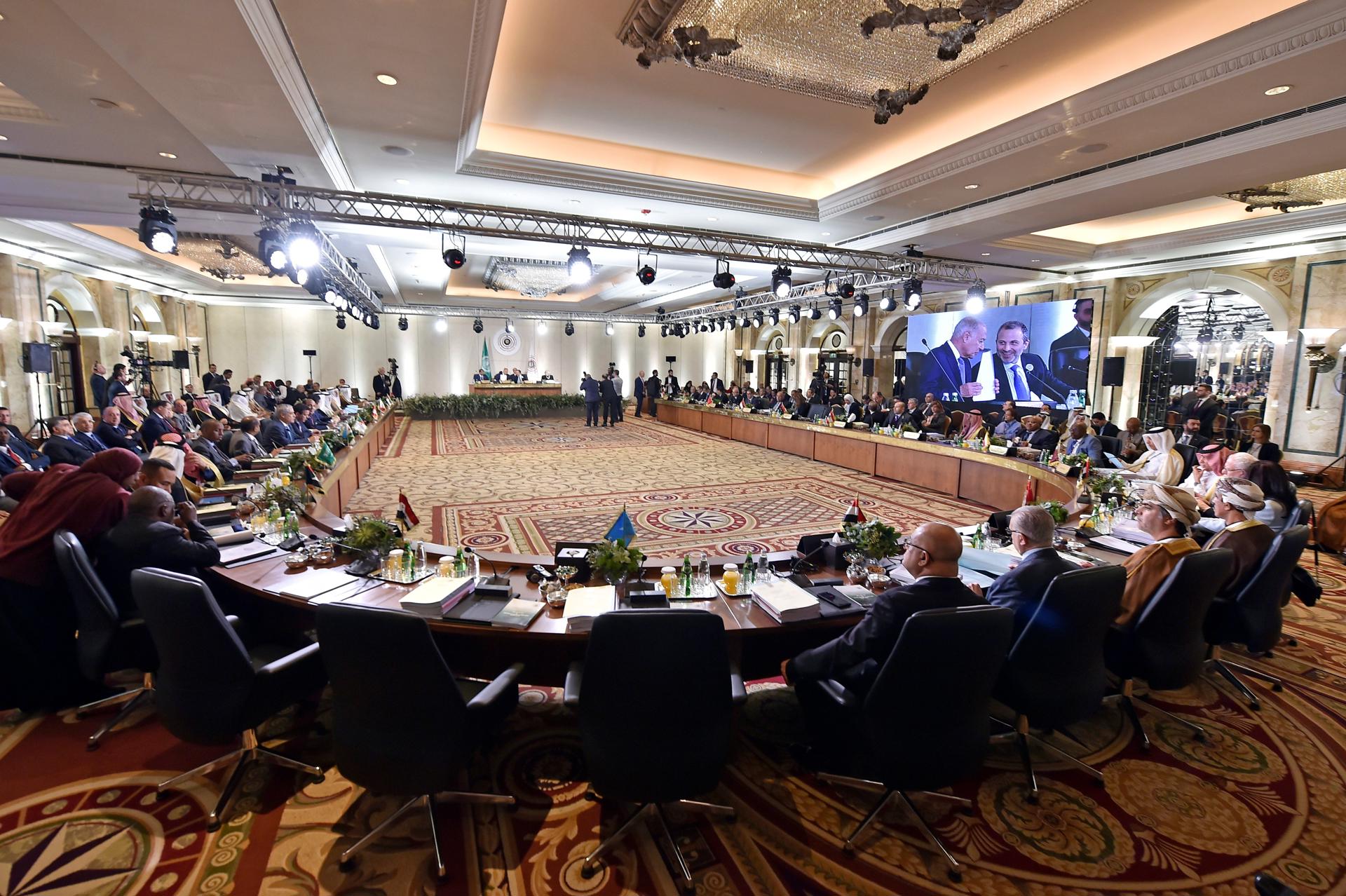 Imagen de archivo de una reunión ministerial de la Liga Árabe. EFE/ Wael Hamzeh