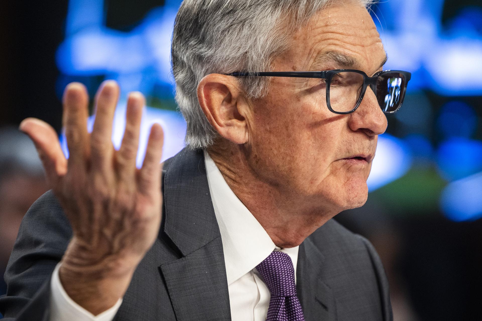 Fotografía del presidente de la Reserva Federal de Estados Unidos, Jerome Powell. EFE/Jim Lo Scalzo