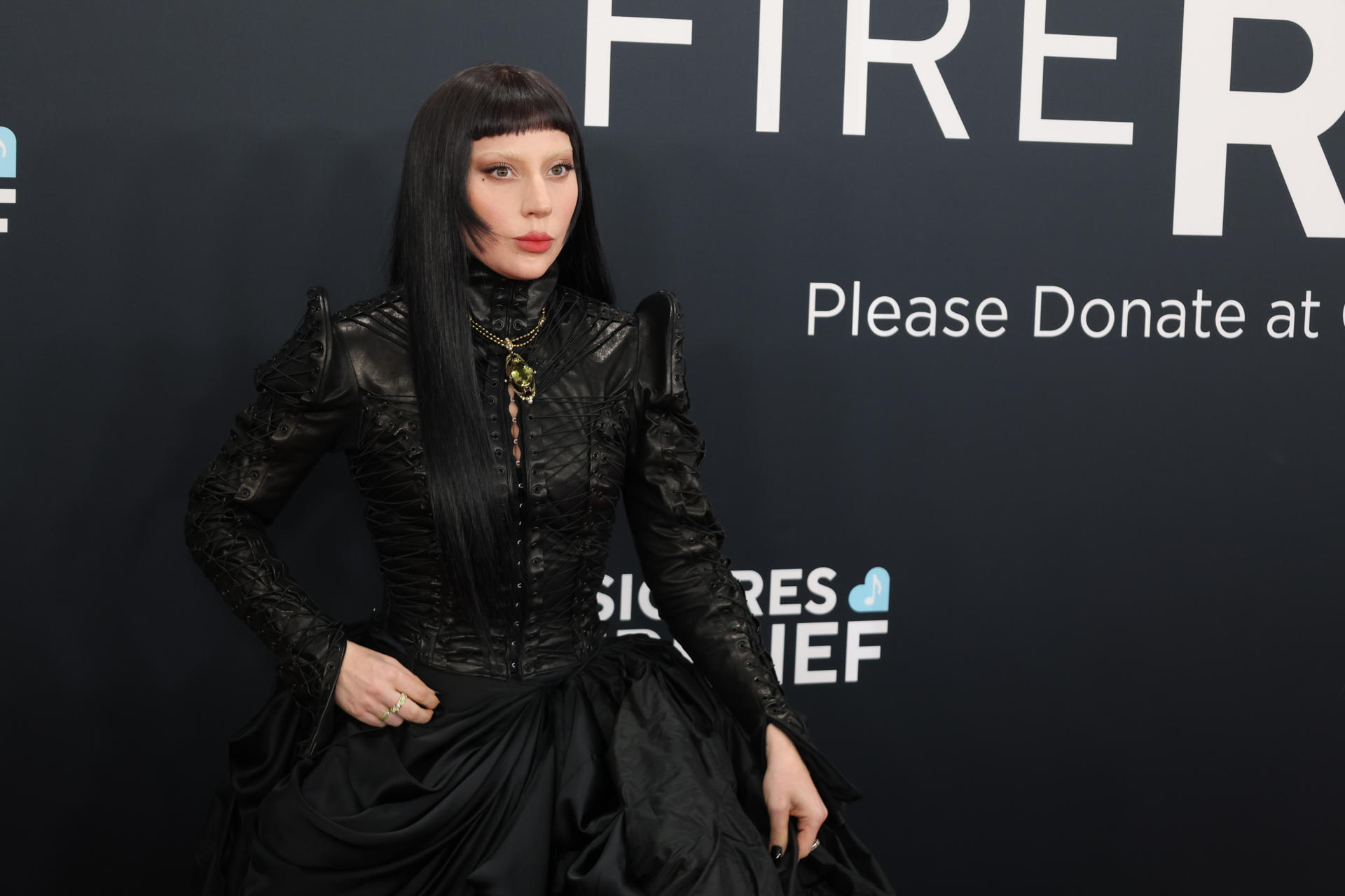 Imagen de archivo (2/2/2025) de la cantante estadounidense Lady Gaga en la alfombra roja de la 67 ceremonia anual de los premios Grammy. EFE/ Octavio Guzmán