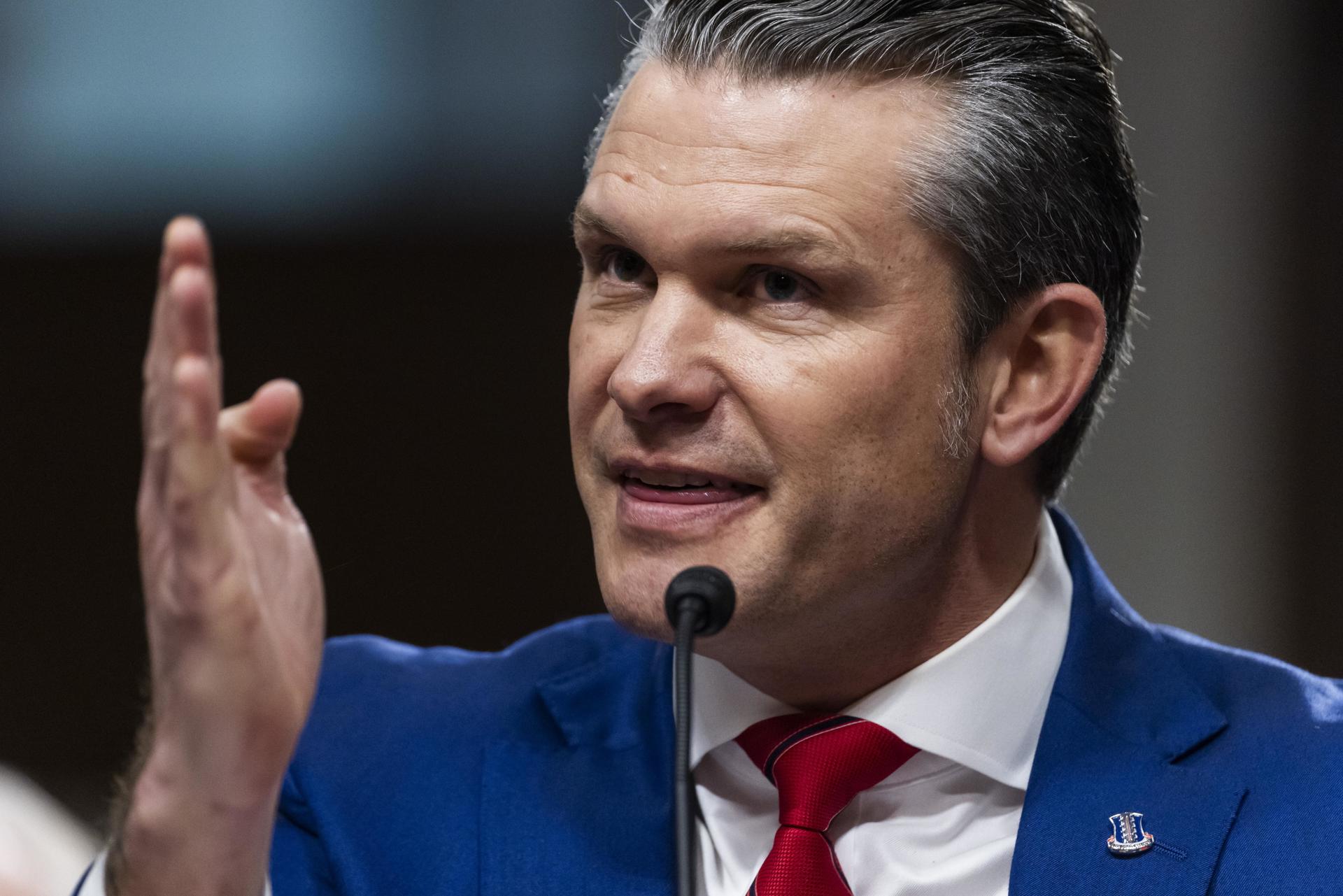 Fotografía de archivo en la que se registró al secretario de Defensa de Estados Unidos, Pete Hegseth, en Washington DC (EE.UU.). EFE/Jim Lo Scalzo