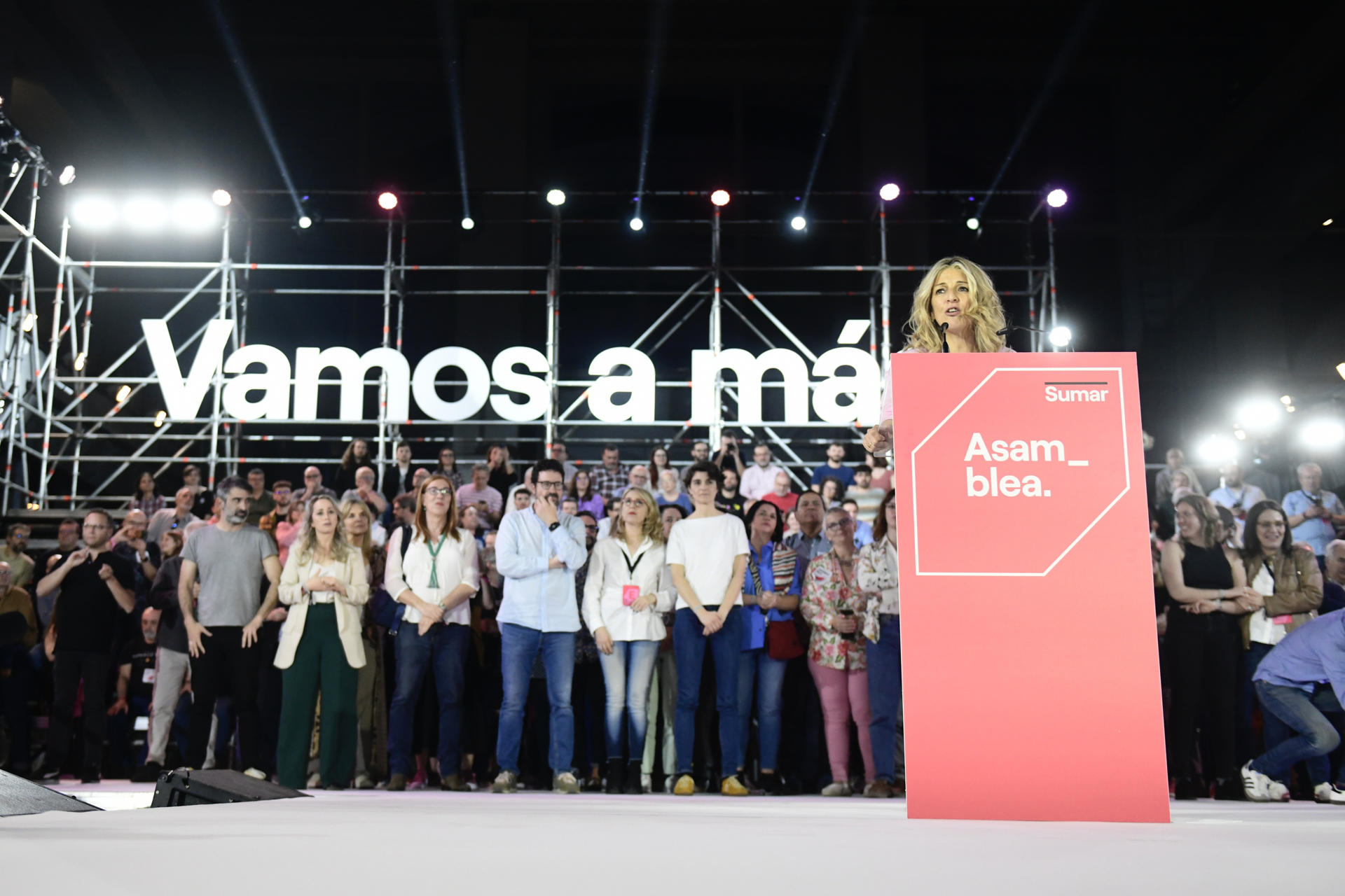 La ministra de Trabajo y Economía Social, Yolanda Díaz, en una imagen de archivo de la asamblea fundacional de Sumar, el 23 de marzo de 2024..  EFE/ Victor Lerena