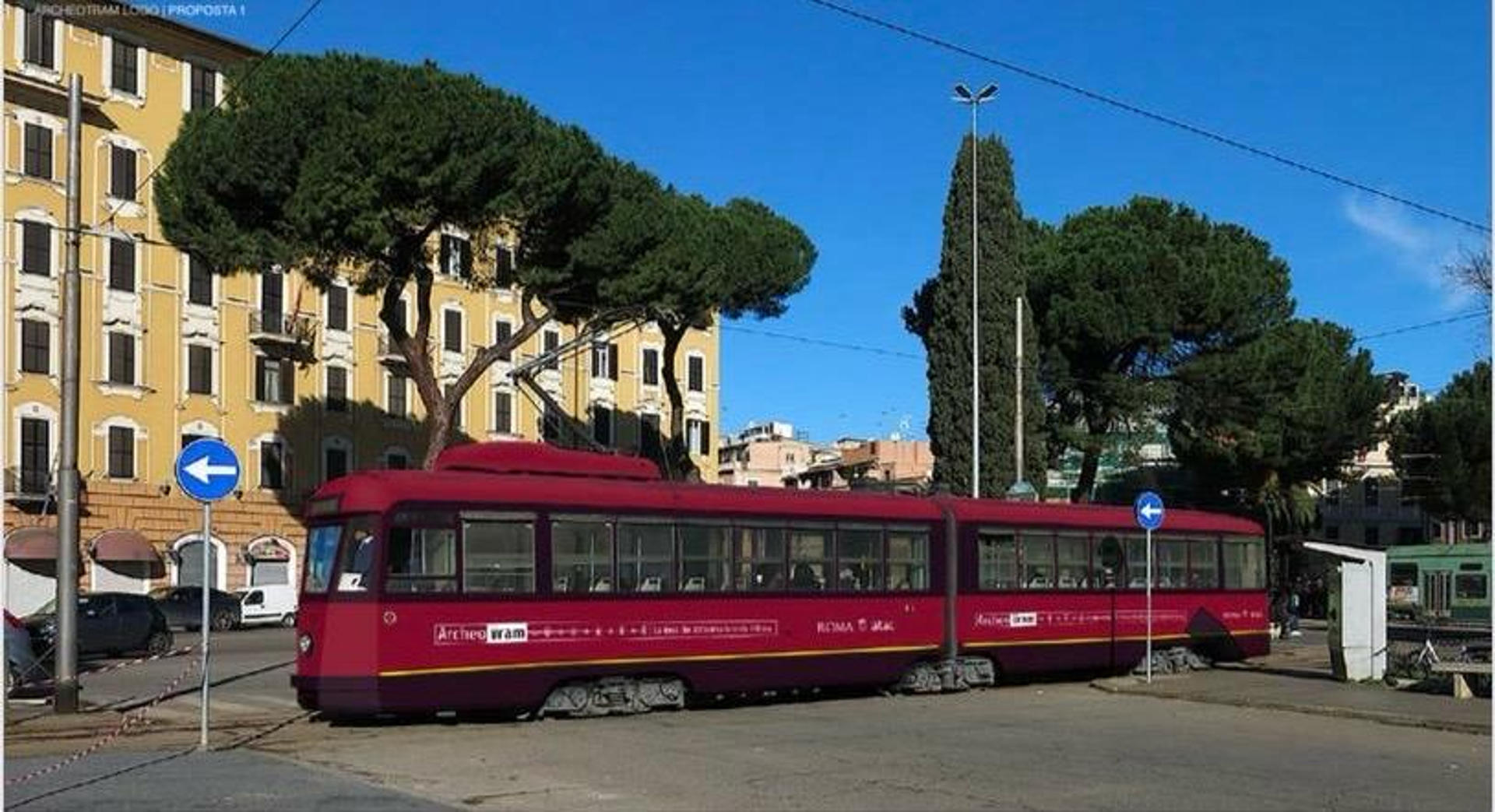 El Ayuntamiento de Roma se prepara para lanzar una nueva y peculiar iniciativa turística: el 'Archeotram', un recorrido a bordo de un histórico tranvía romano para conocer algunos de los monumentos más emblemáticos de la capital italiana como el Circo Máximo o el Coliseo. EFE/Ayuntamiento de Roma / SOLO USO EDITORIAL/SOLO DISPONIBLE PARA ILUSTRAR LA NOTICIA QUE ACOMPAÑA (CRÉDITO OBLIGATORIO)
