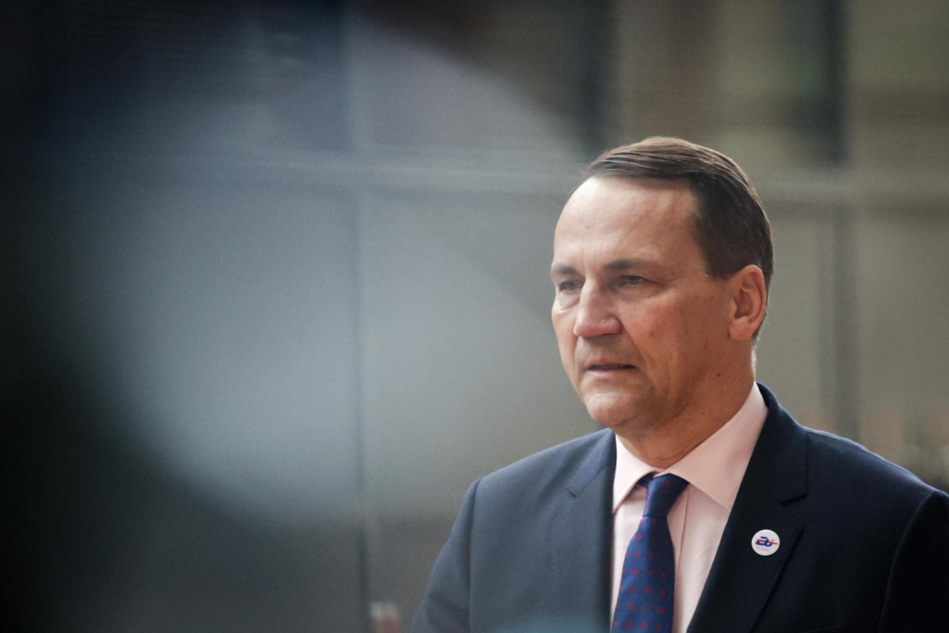 Imagen de Archivo del ministro de Asuntos Exteriores de Polonia, Radosław Sikorski.
EFE/EPA/OLIVIER MATTHYS