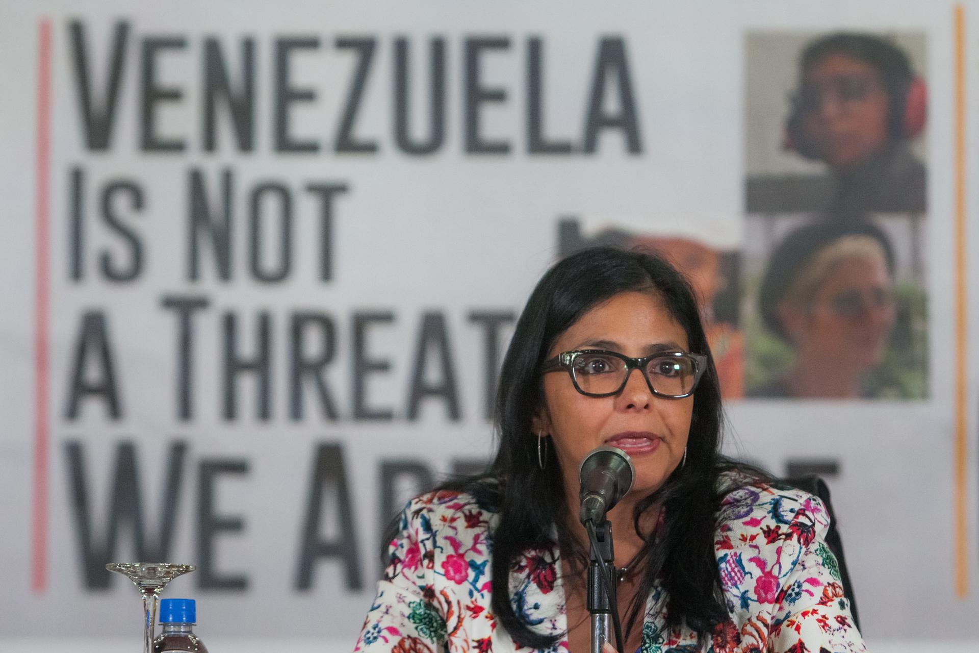 Fotografía de archivo de la ministra de Relaciones Exteriores de Venezuela, Delsy Rodríguez. EFE/Miguel Gutiérrez /ARCHIVO