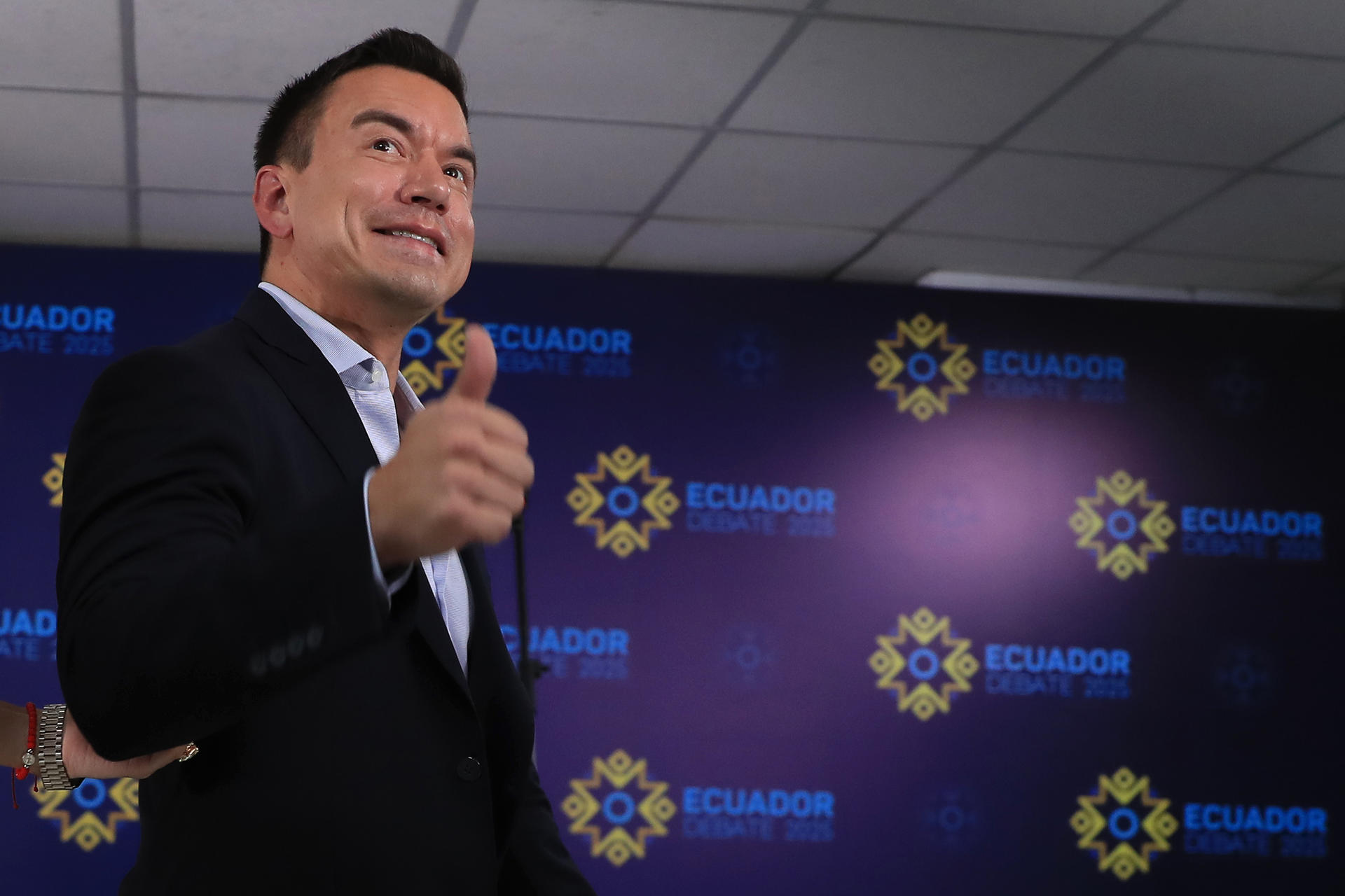 El presidente de Ecuador y aspirante a la reelección, Daniel Noboa. EFE/José Jácome