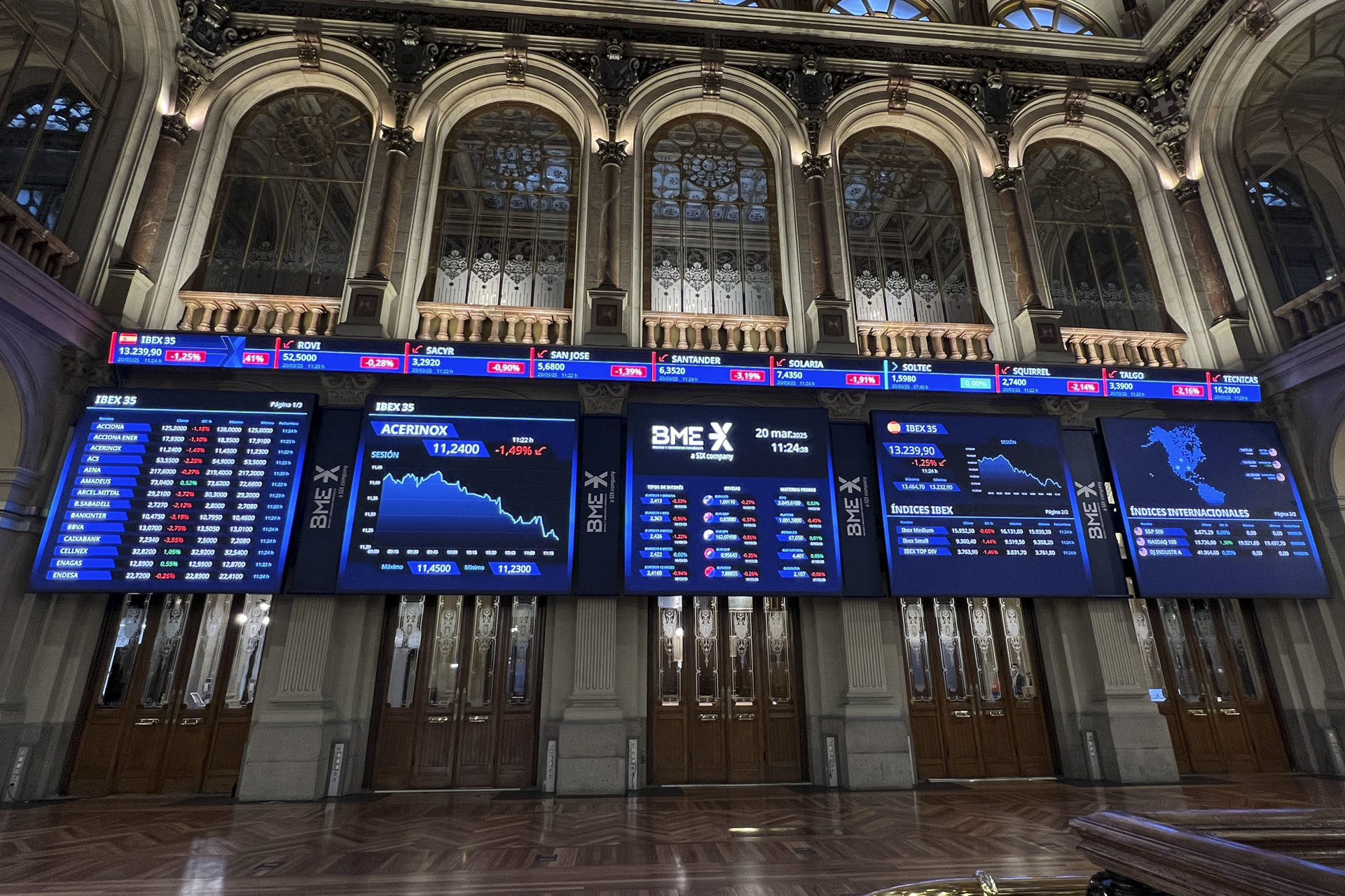 Imagen de la Bolsa de Madrid. EFE/ Aleta Tejido