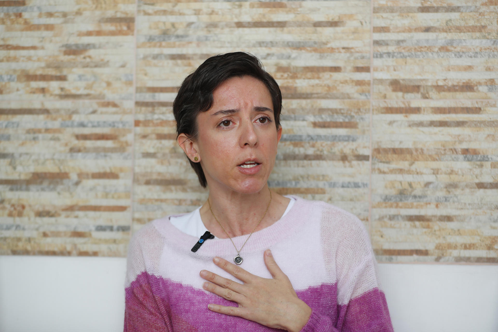 Sandra García habla durante una entrevista con EFE este miércoles, en Guadalajara (México). EFE/ Francisco Guasco