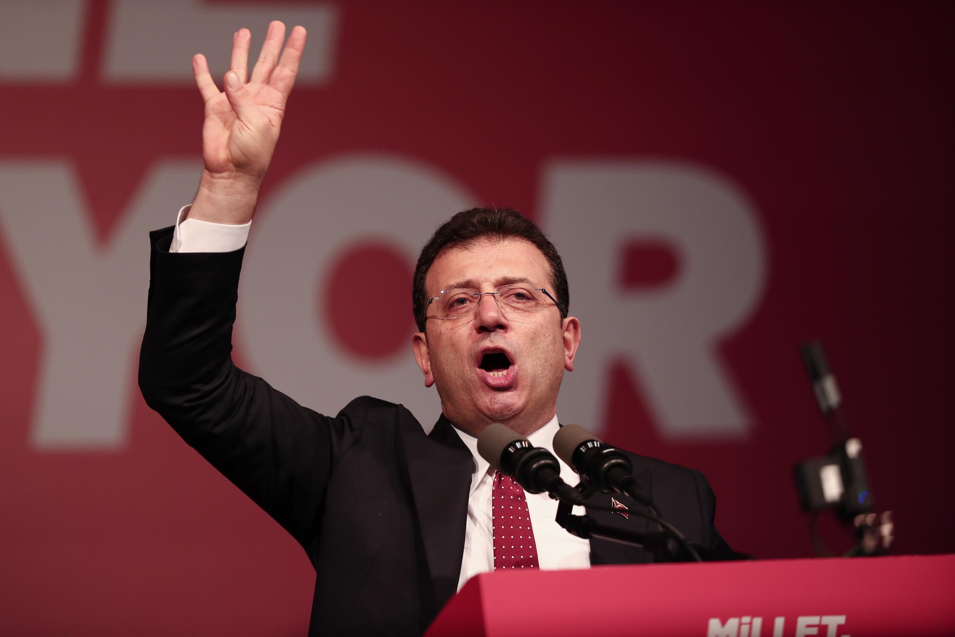 Imagen de archivo del alcalde de Estambul, Ekrem Imamoglu. (Turquía, Estanbul) EFE/EPA/SEDAT SUNA