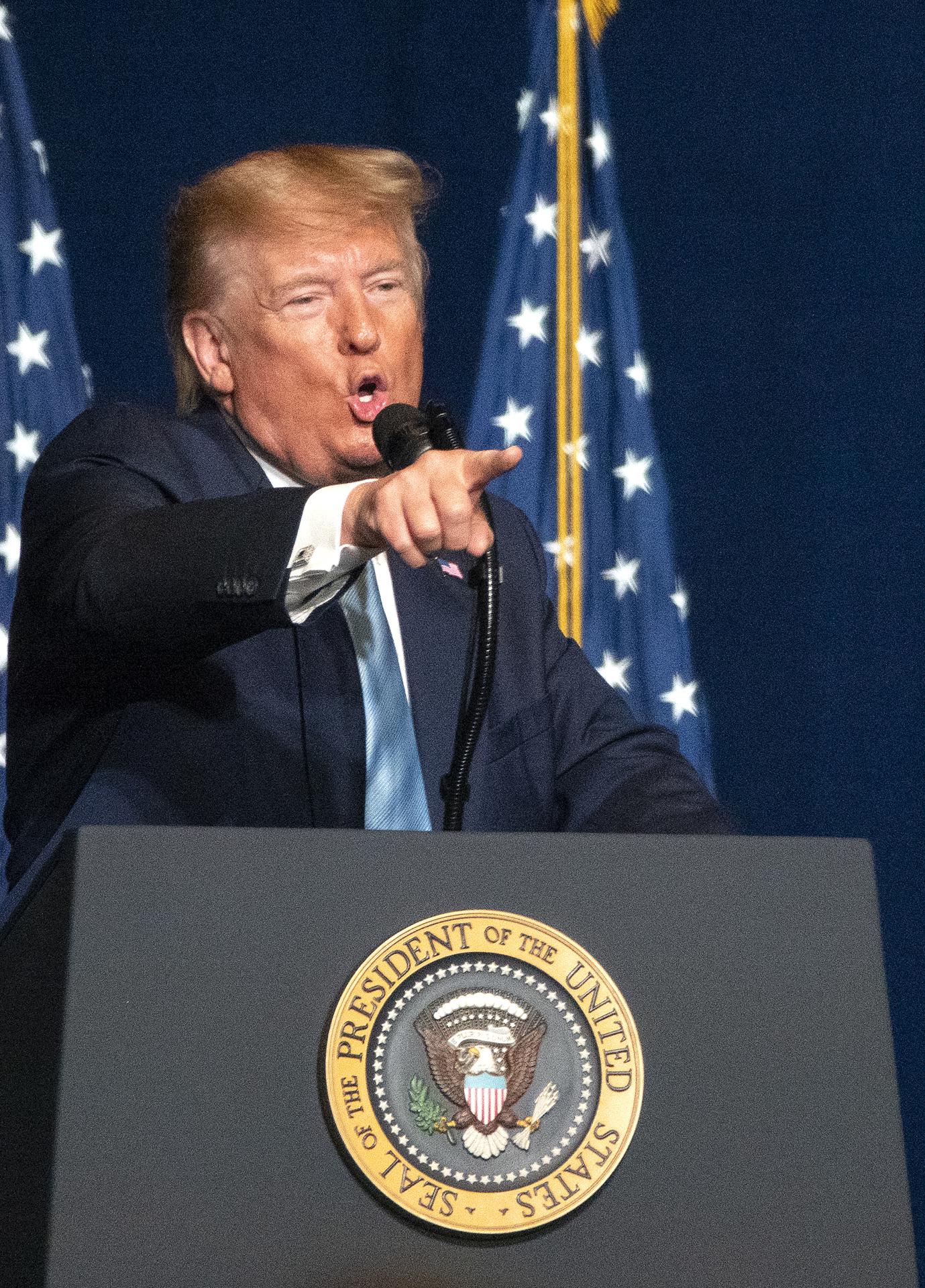 Imagen del presidente de los Estados Unidos, Donald J. Trump. EFE/ Cristobal Herrera