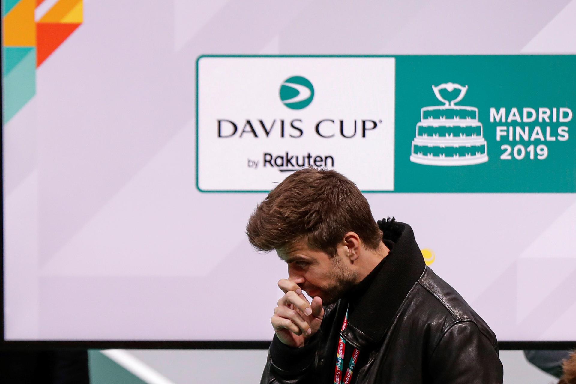 Imagen de archivo del presidente de Kosmos y exjugador del Barcelona, Gerard Piqué, durante la presentación de la primera edición de la Copa Davis en Madrid. EFE/ Emilio Naranjo