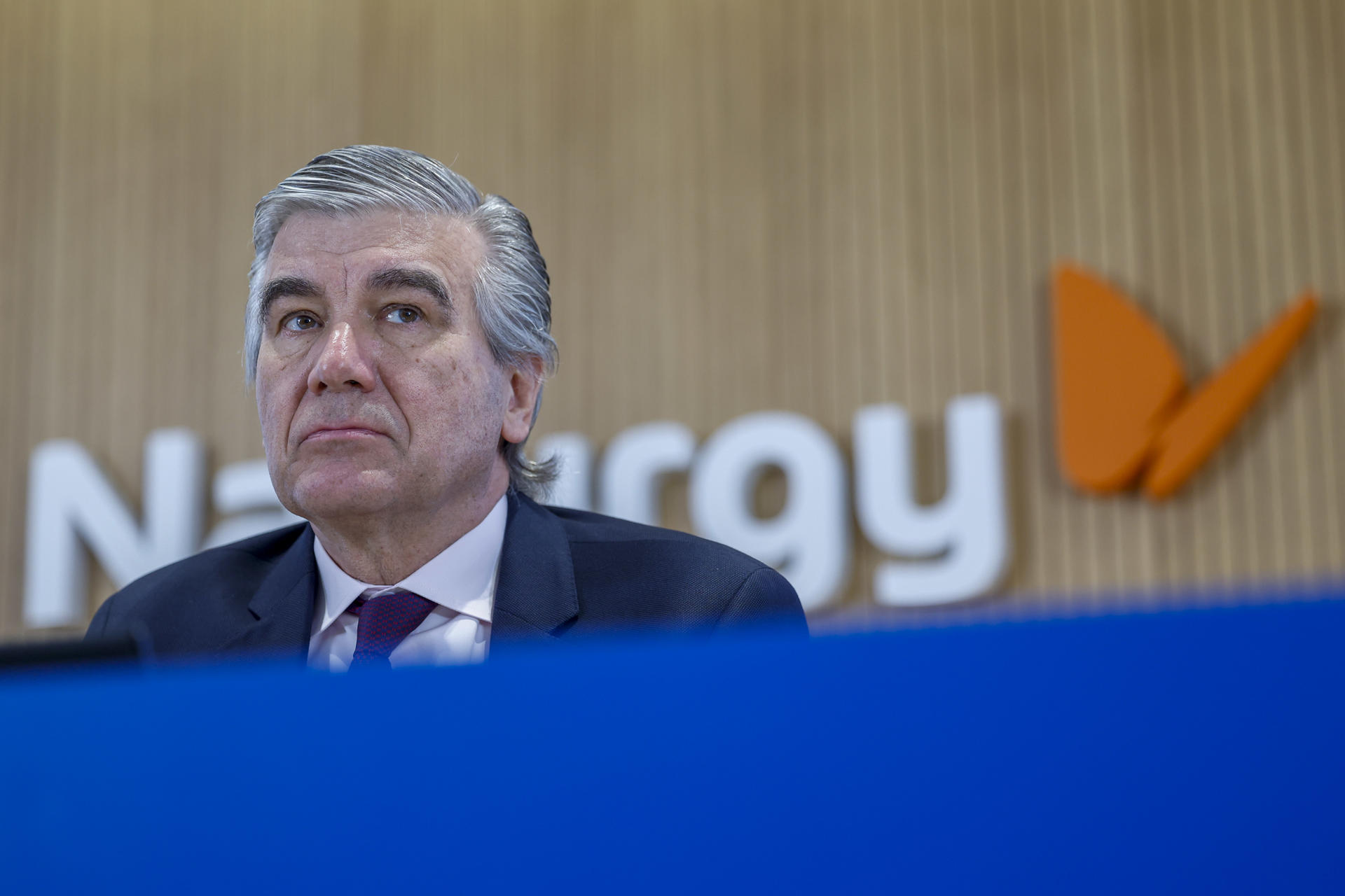 Imagen del pasado febrero del presidente de Naturgy, Francisco Reynés, durante la rueda de prensa de presentación de los resultados obtenidos por la compañía en 2024.EFE/ Mariscal