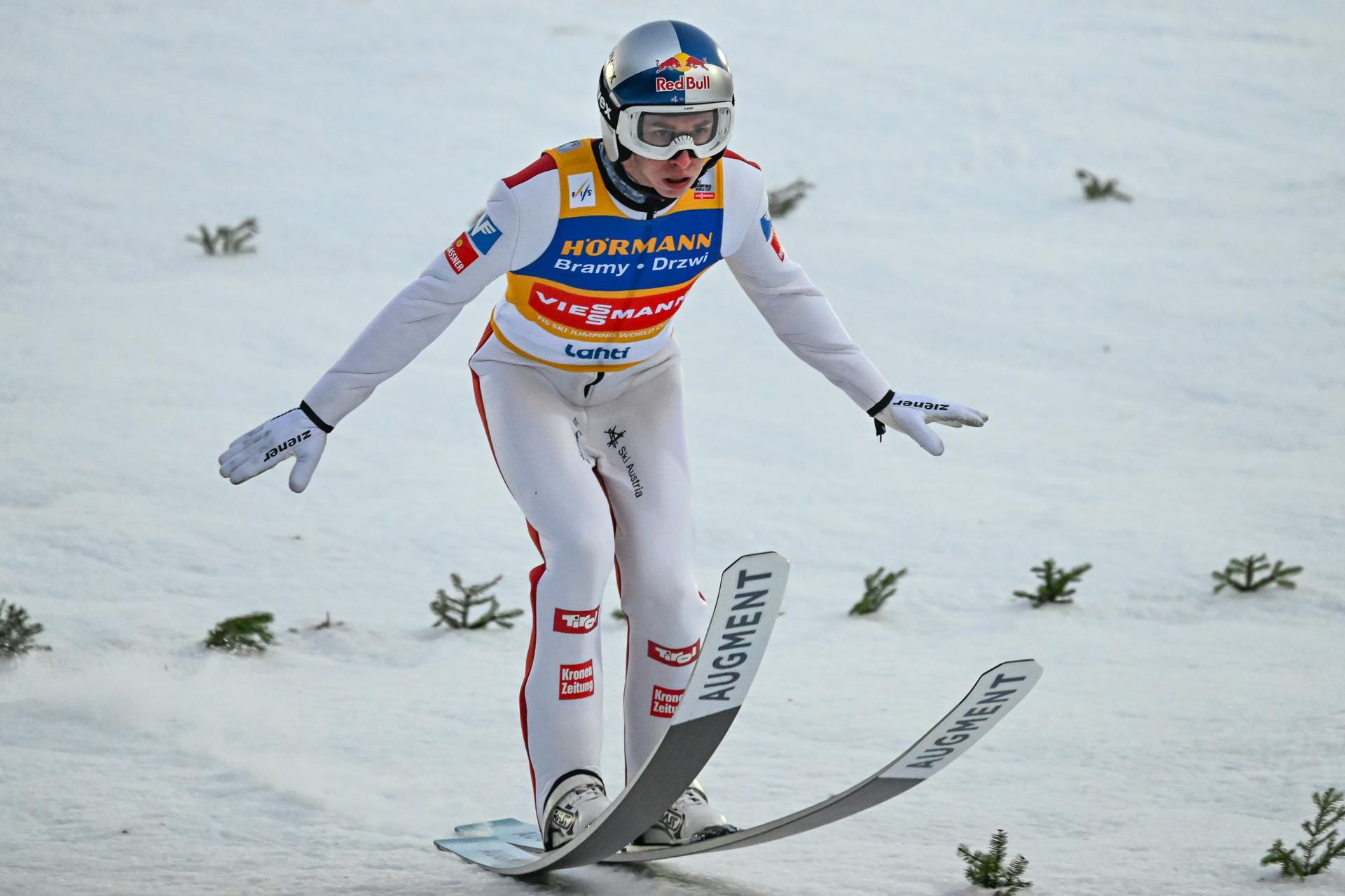 El austriacos Daniel Tschofeni en la prueba disputada en Lahti (Finlandia). EFE/EPA/KIMMO BRANDT