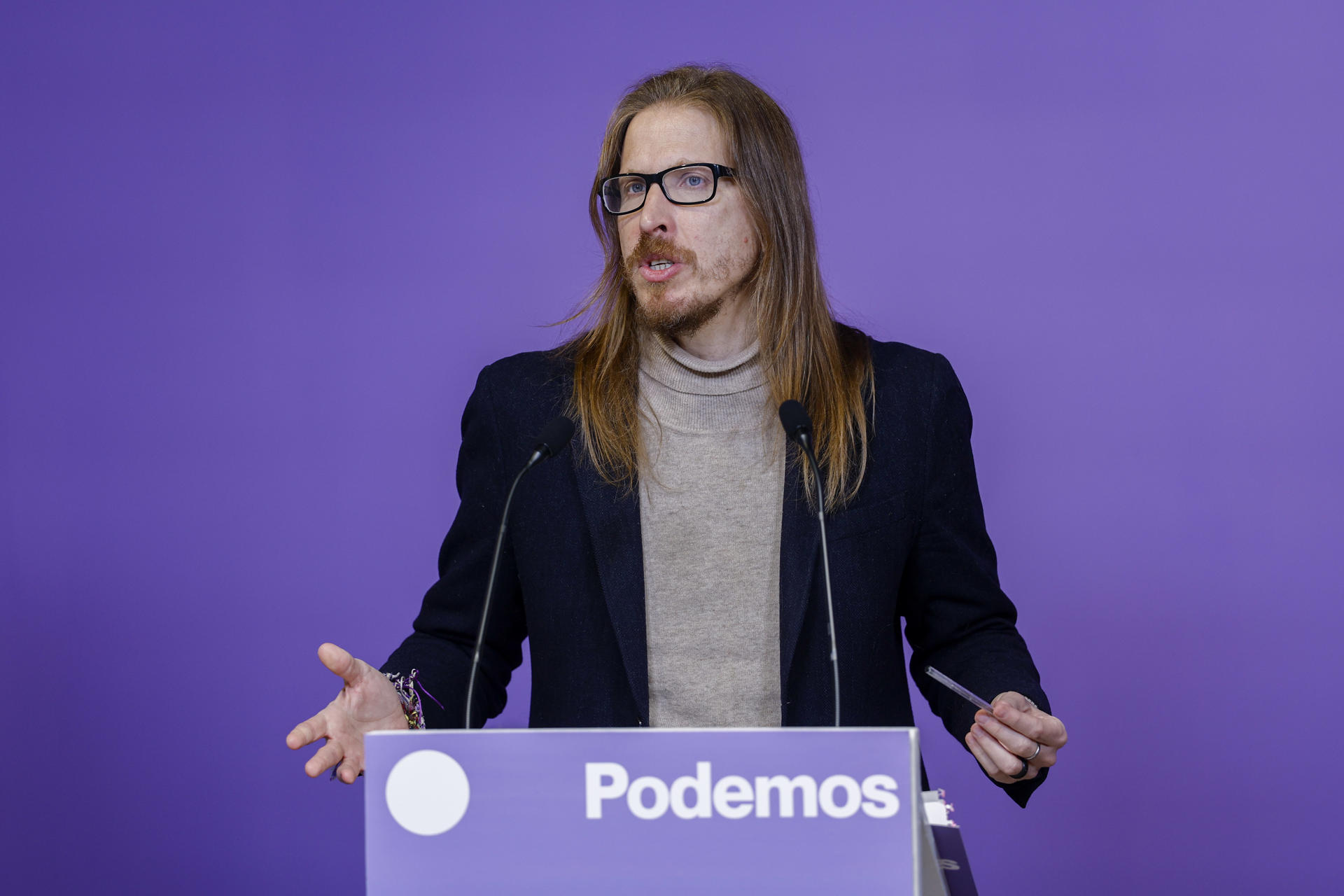 Imagen de archivo de Pablo Fernández, secretario de Organización y portavoz de Podemos. EFE/Rodrigo Jiménez