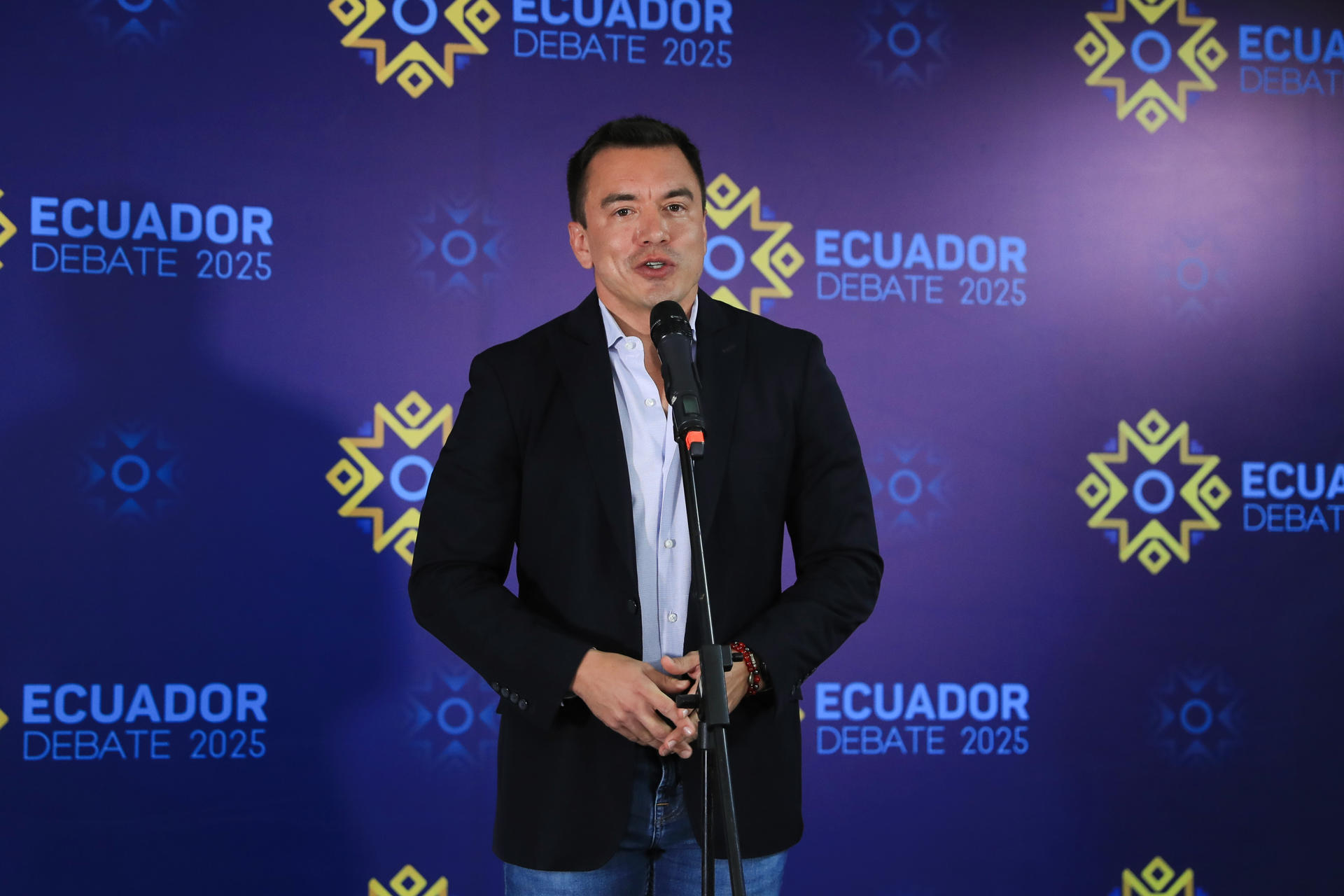 El presidente de Ecuador y aspirante a la reelección, Daniel Noboa. EFE/José Jácome