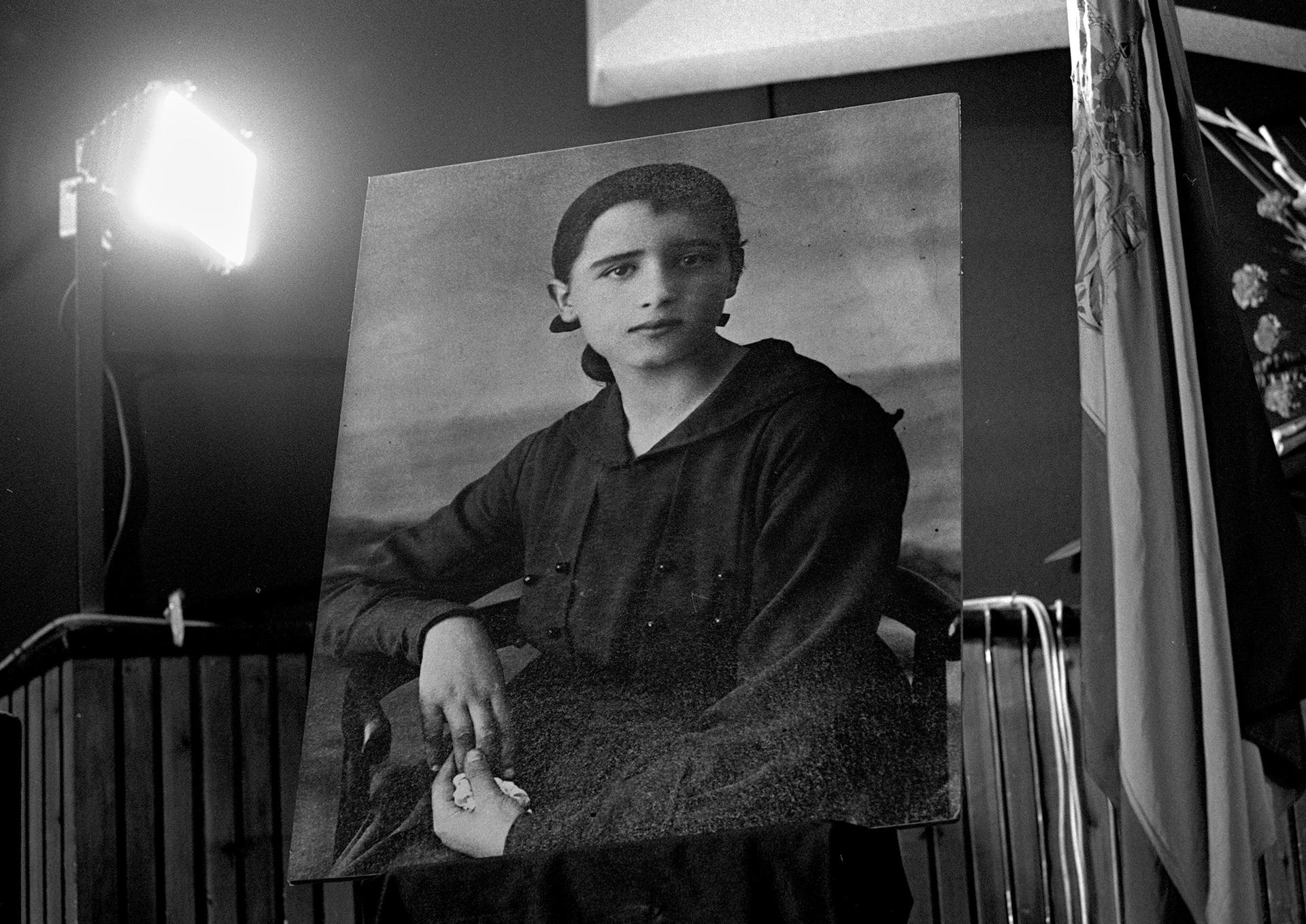 Imagen de archivo (24/4/1990) de un cuadro de la escritora  María Zambrano, en el I Congreso Internacional sobre la vida y obra de María Zambrano. EFE/Rafael Díaz/er