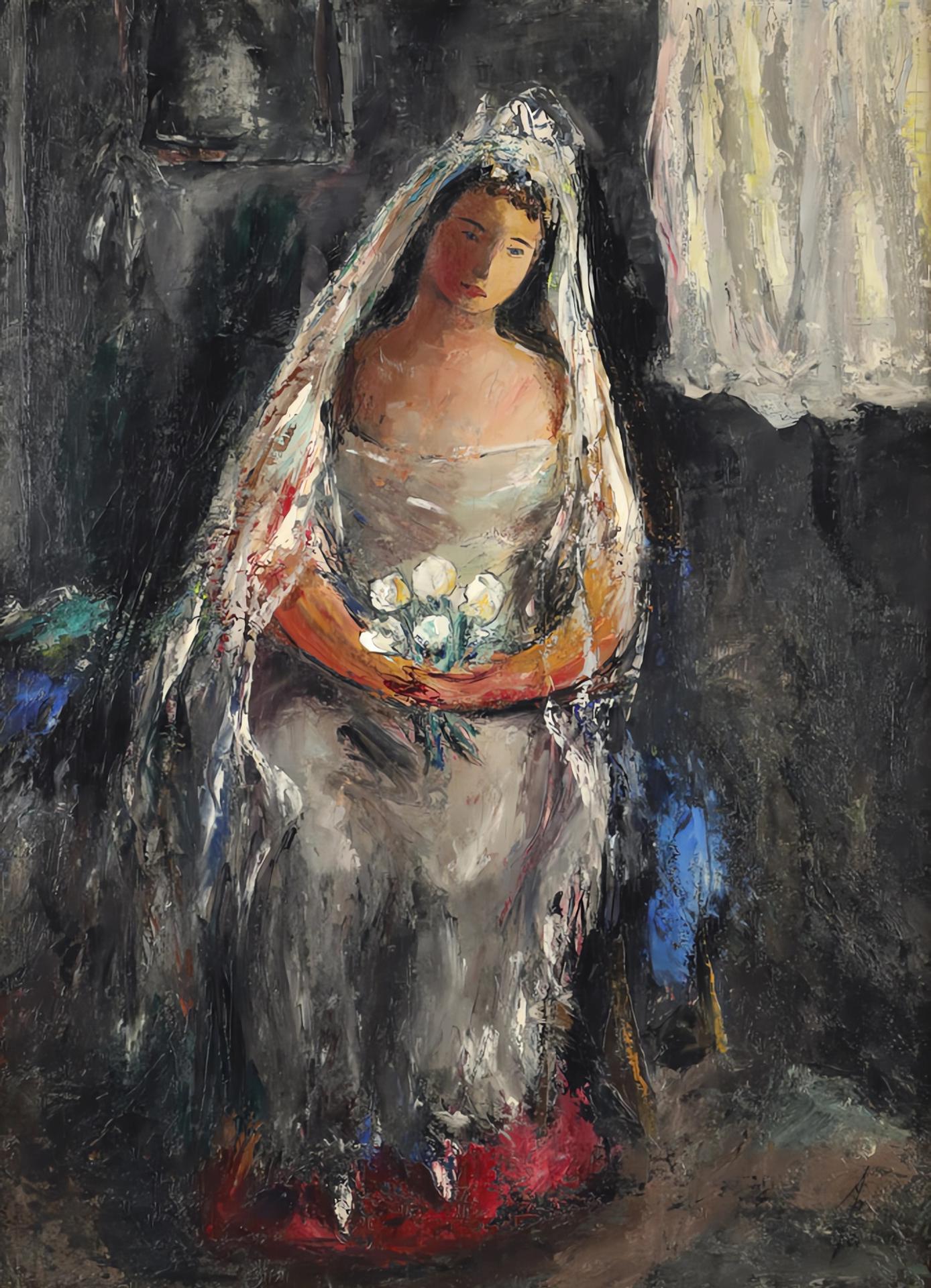 Fotografía cedida por Rogelio López Marín donde se muestra la obra 'La novia sedente' del pintor cubano Eduardo Abela. EFE/ Rogelio López Marín