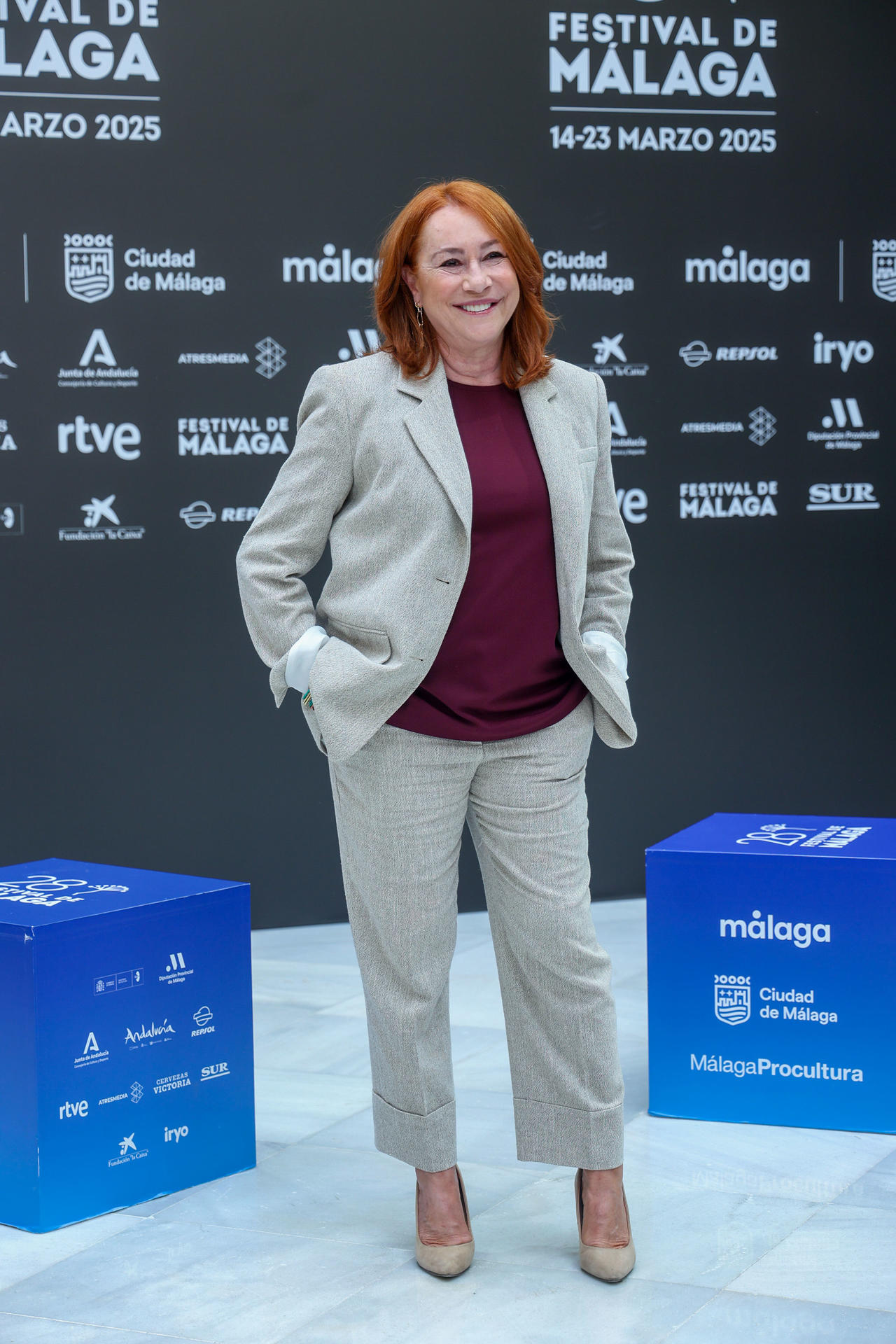 La directora Gracia Querejeta posa en el photocall de la película 'La buena suerte' que se presenta este domingo durante el 28º Festival de Málaga. EFE/Daniel Pérez