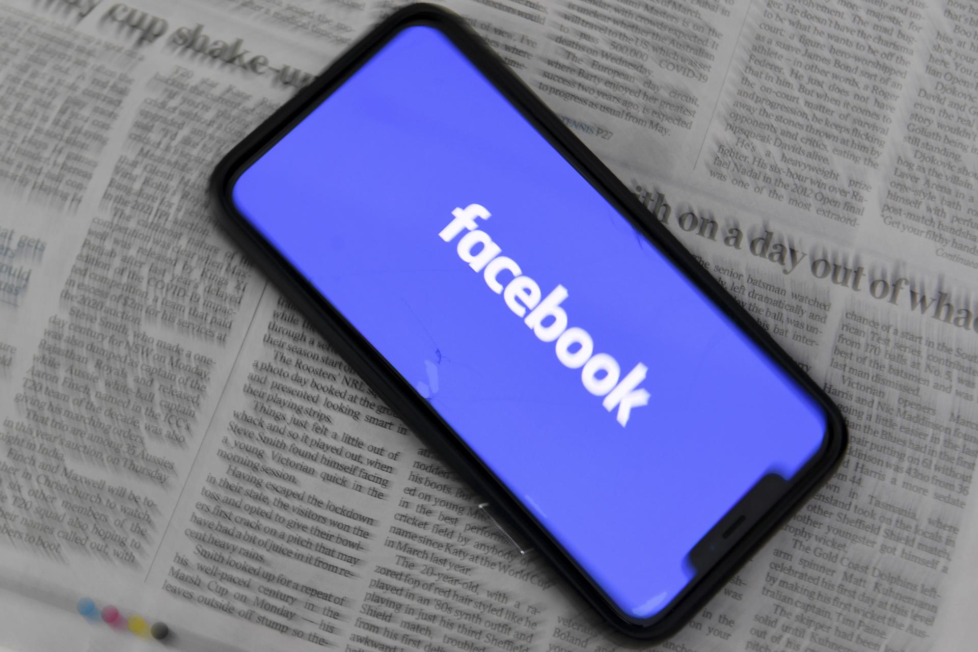 Fotografía de un logotipo de Facebook. 
EFE/EPA/LUKAS COCH AUSTRALIA AND NEW ZEALAND OUT[AUSTRALIA AND NEW ZEALAND OUT]