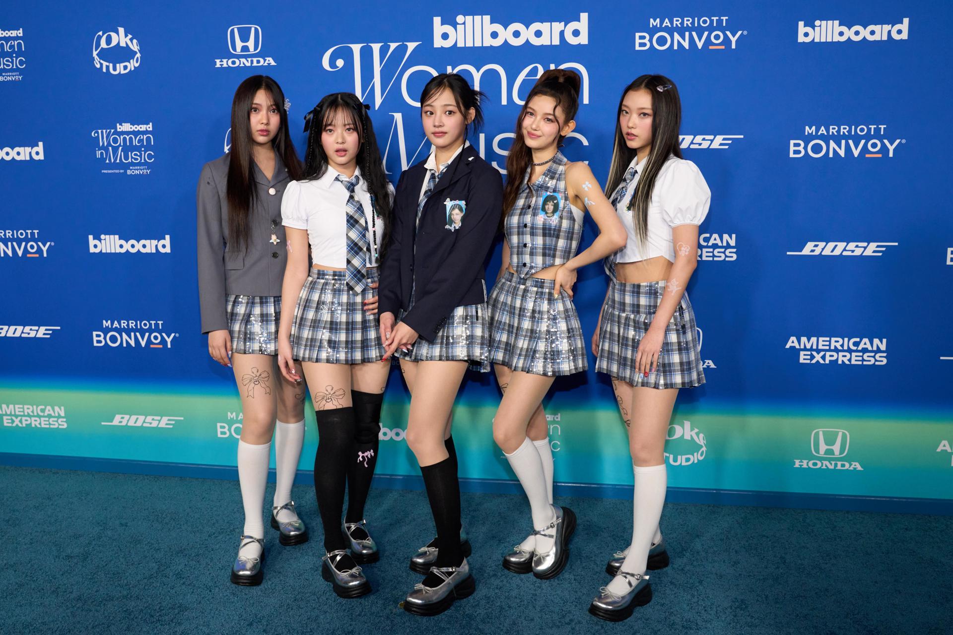 El grupo de K-pop NJZ, anteriormente conocido como NewJeans, en una foto de archivo. EFE/EPA/ALLISON DINNER