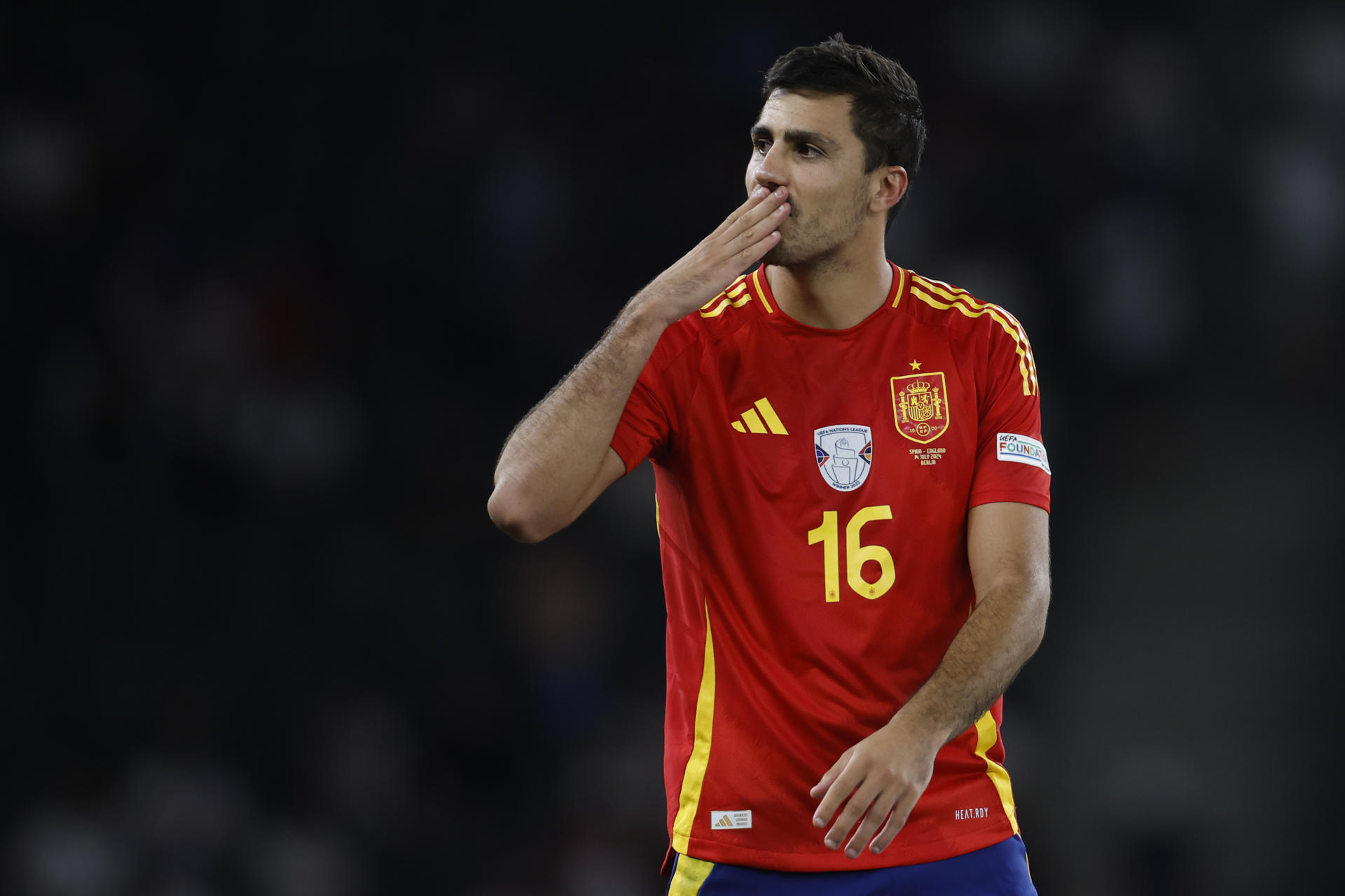 El centrocampista de la selección española Rodri Hernández. EFE /Alberto Estévez