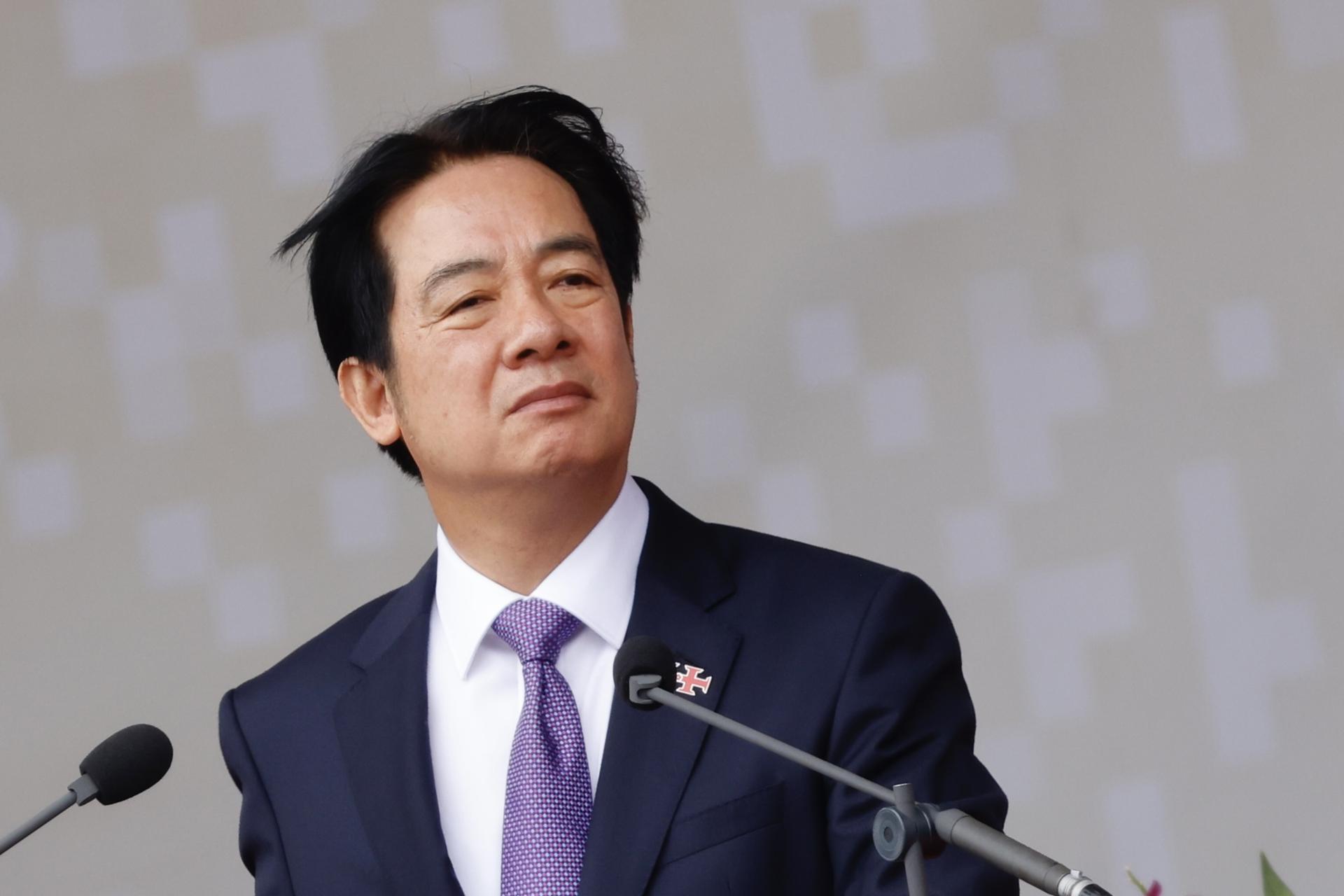 Fotografía de archivo en la que se registró al presidente de Taiwán, William Lai, durante un acto público, en Taipei (Taiwán). EFE/Ritchie B. Tongo