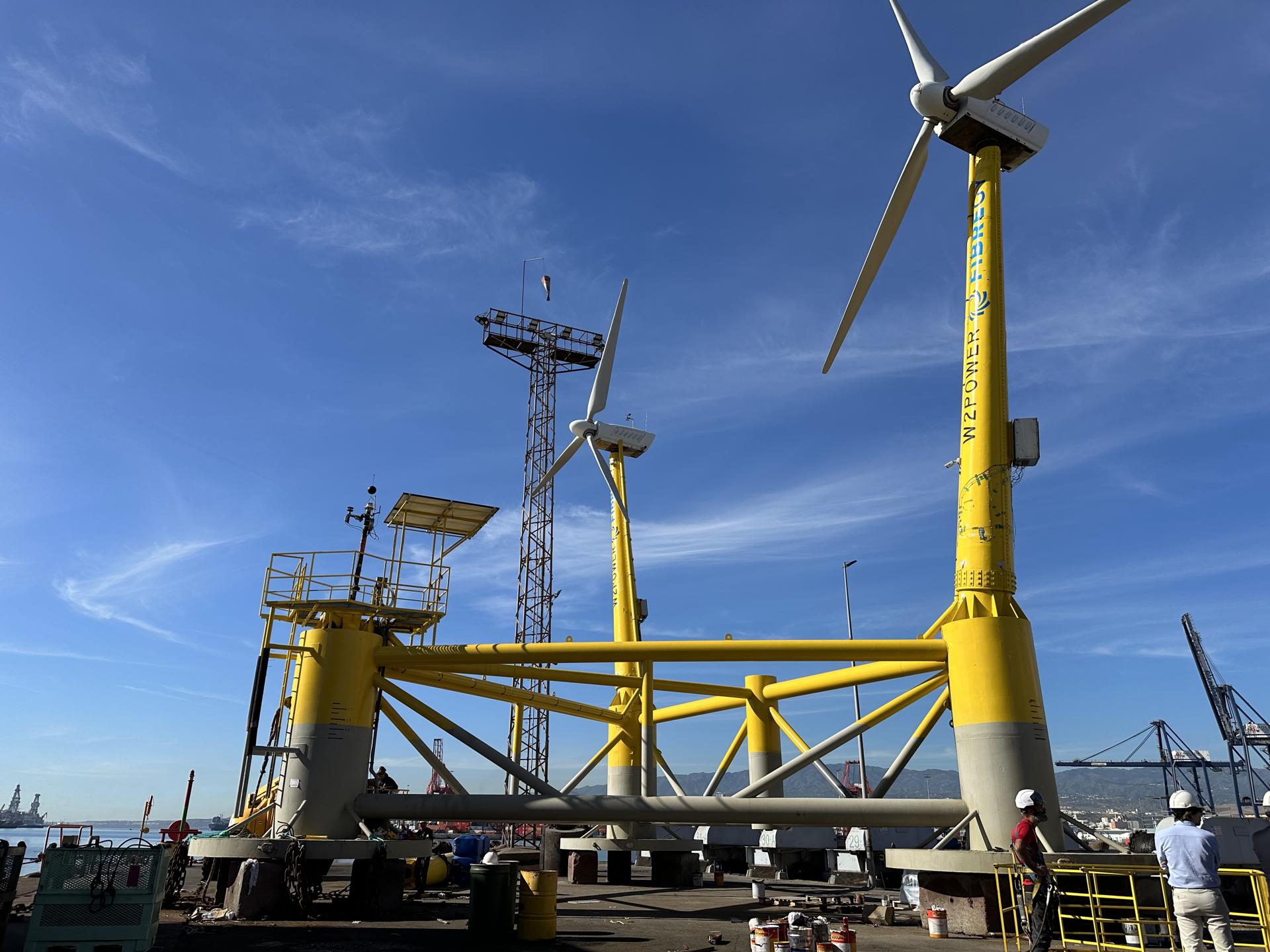 Imagen de archivo del prototipo W2Power en las instalaciones de Astilleros Canarios en el puerto de Las Palmas de Gran Canaria. EFE/Patricia Corrales