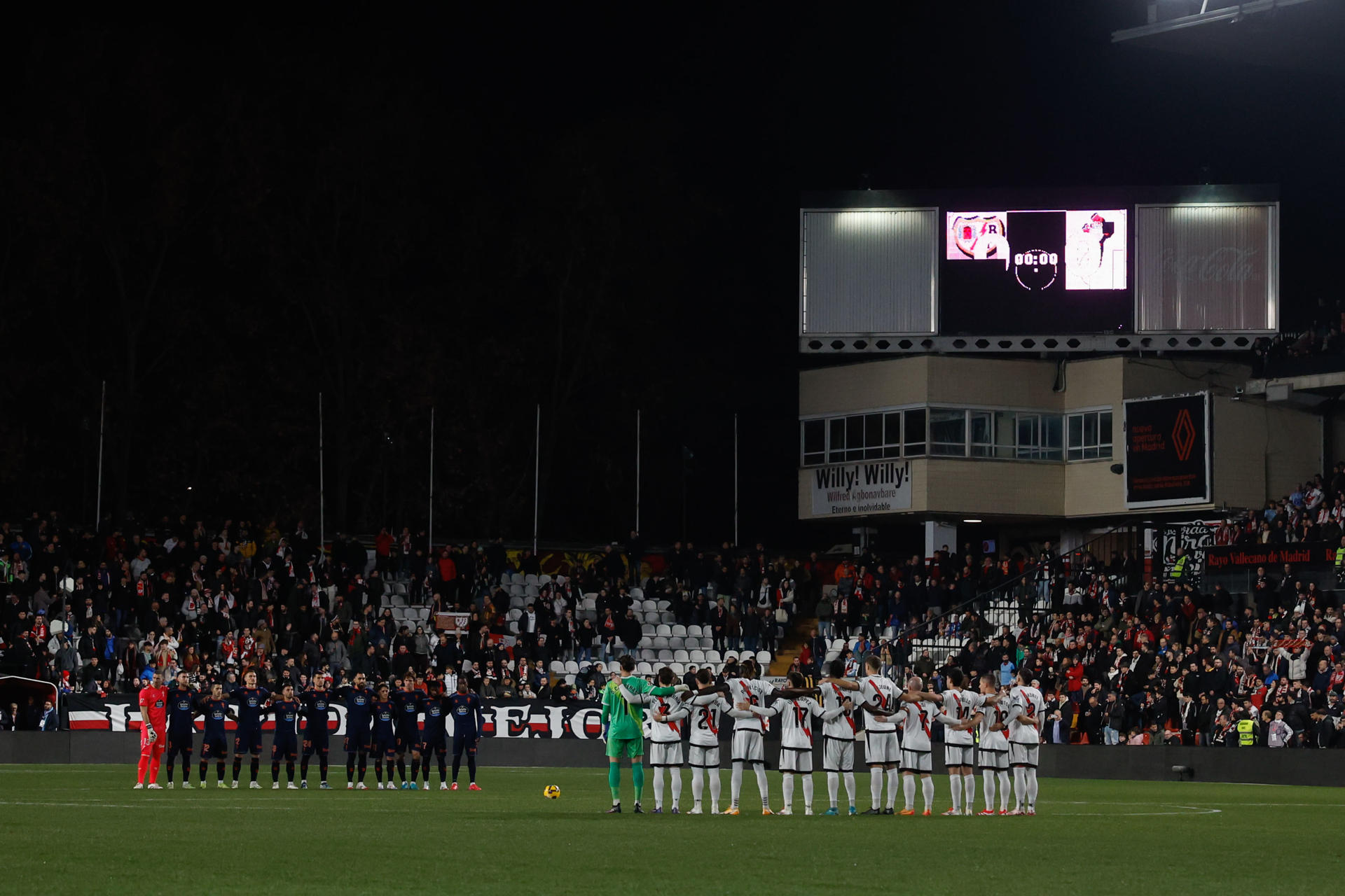 Vista del estadio de Vallecas durante el partido de LaLiga entre el Rayo Vallecano y el Celta, el 10 de enero de 2025. EFE/Juanjo Martín