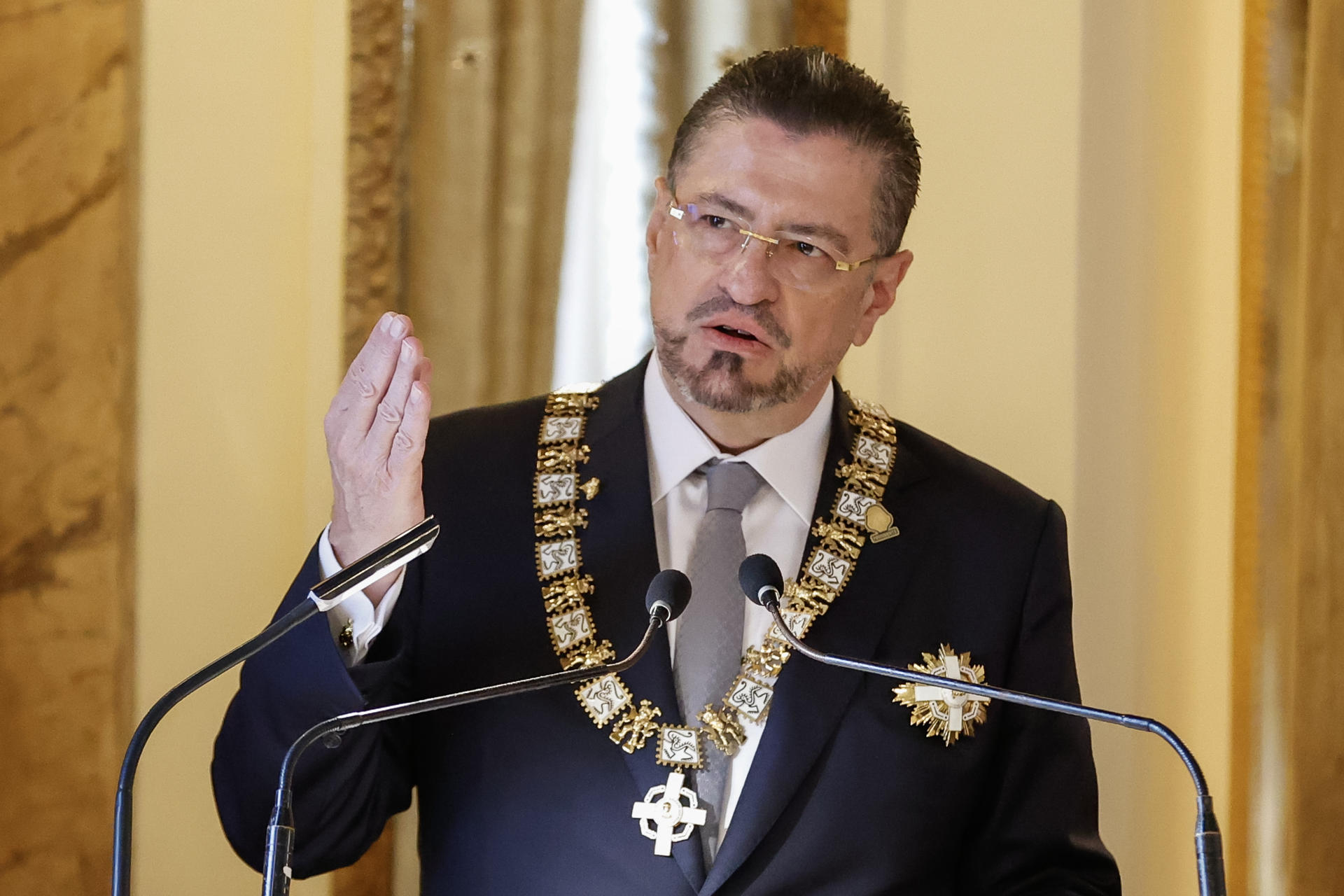 Fotografía de archivo del presidente de Costa Rica, Rodrigo Chaves Robles. EFE/ Bienvenido Velasco