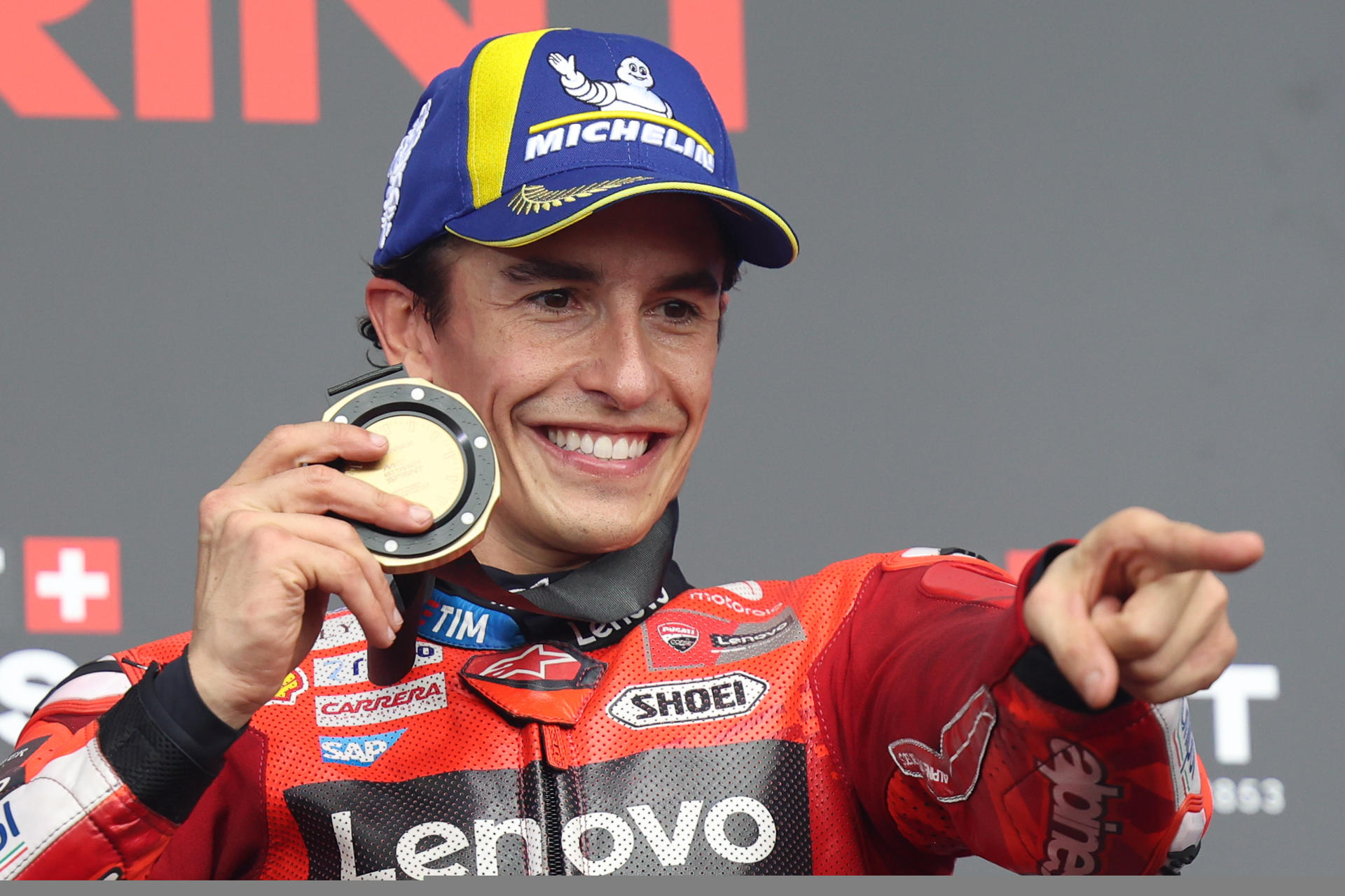 El español Marc Márquez (Ducati), líder del Mundial de MotoGP. EFE/ Juan Ignacio Roncoroni