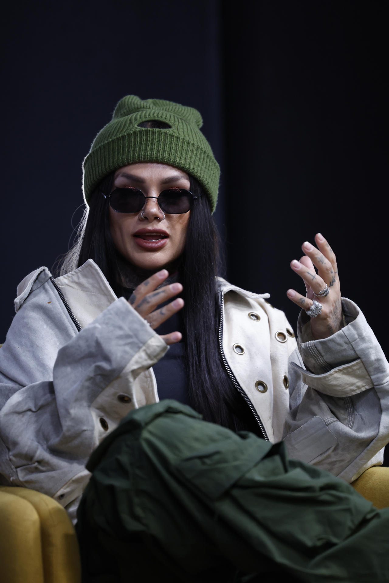 La rapera estadounidense Snow The Product, participa durante una entrevista con EFE este lunes en Ciudad de México (México). EFE/ Sáshenka Gutiérrez