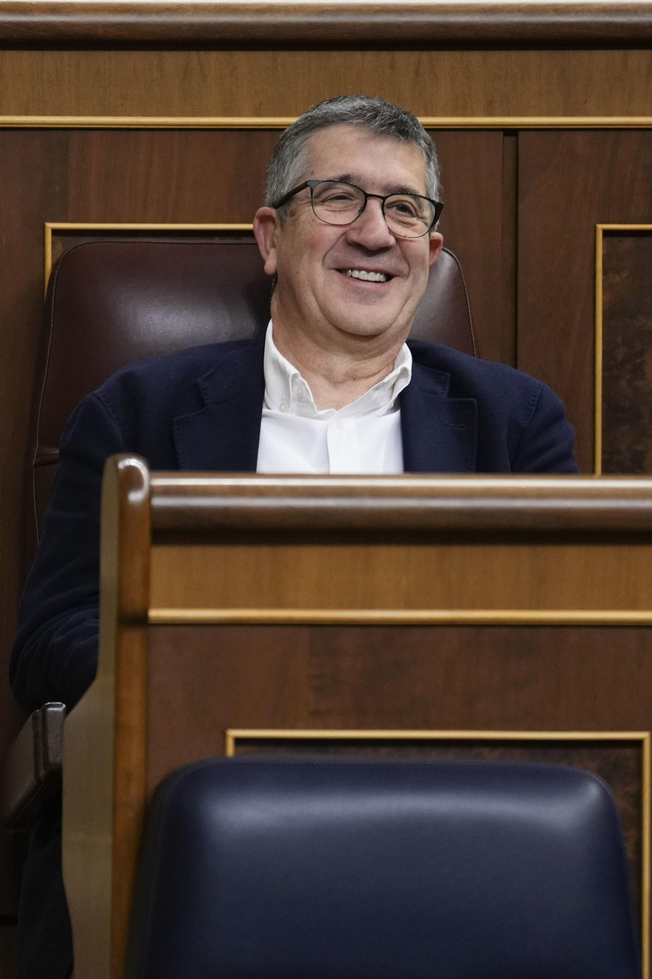 El portavoz del PSOE en el Congreso, Patxi López, durante el pleno celebrado este jueves en el Congreso de los Diputados, en Madrid. EFE/ Borja Sanchez-Trillo