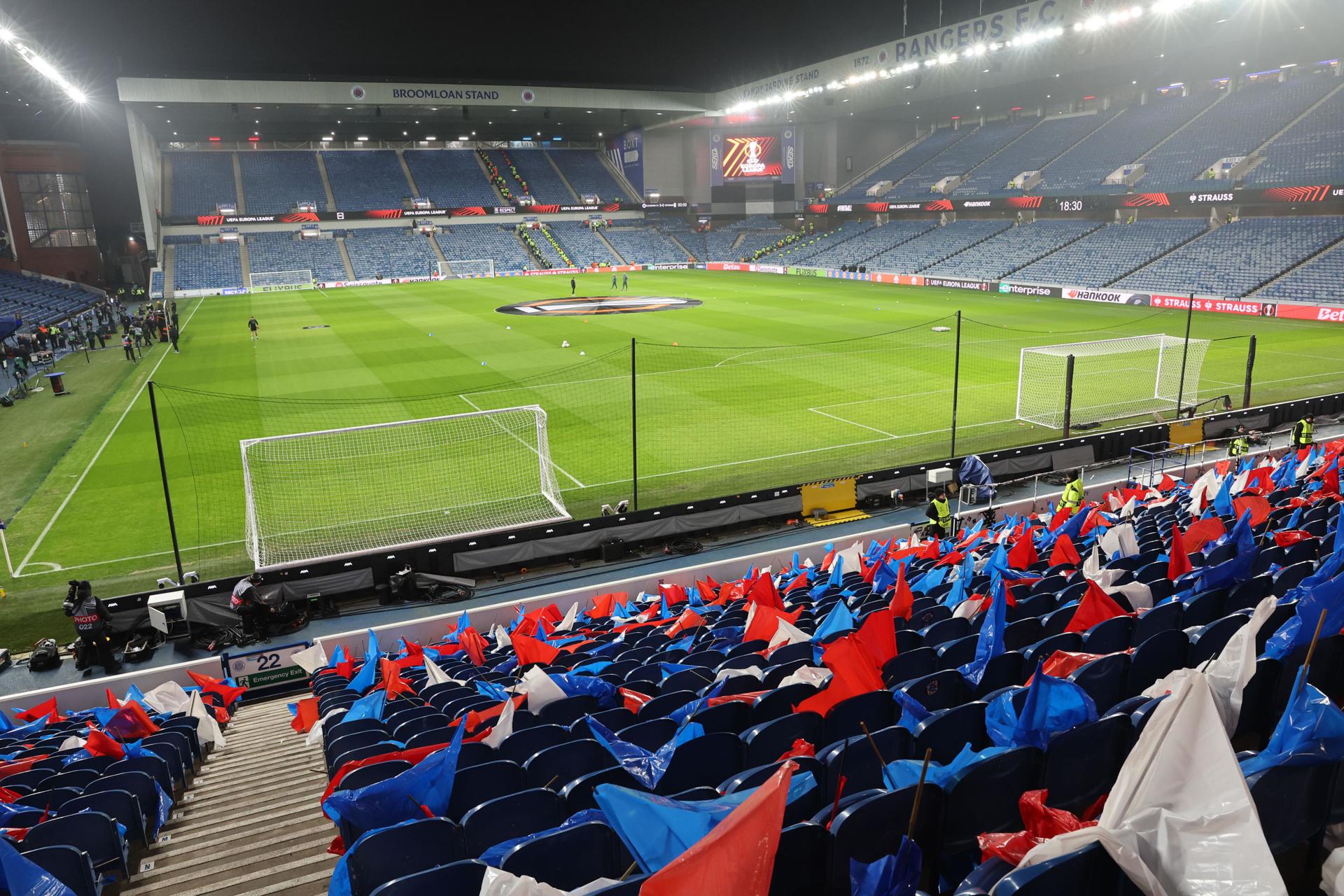 Vista general del Ibrox Stadium en foto de archivo de ROBERT PERRY. EFE/EPA
