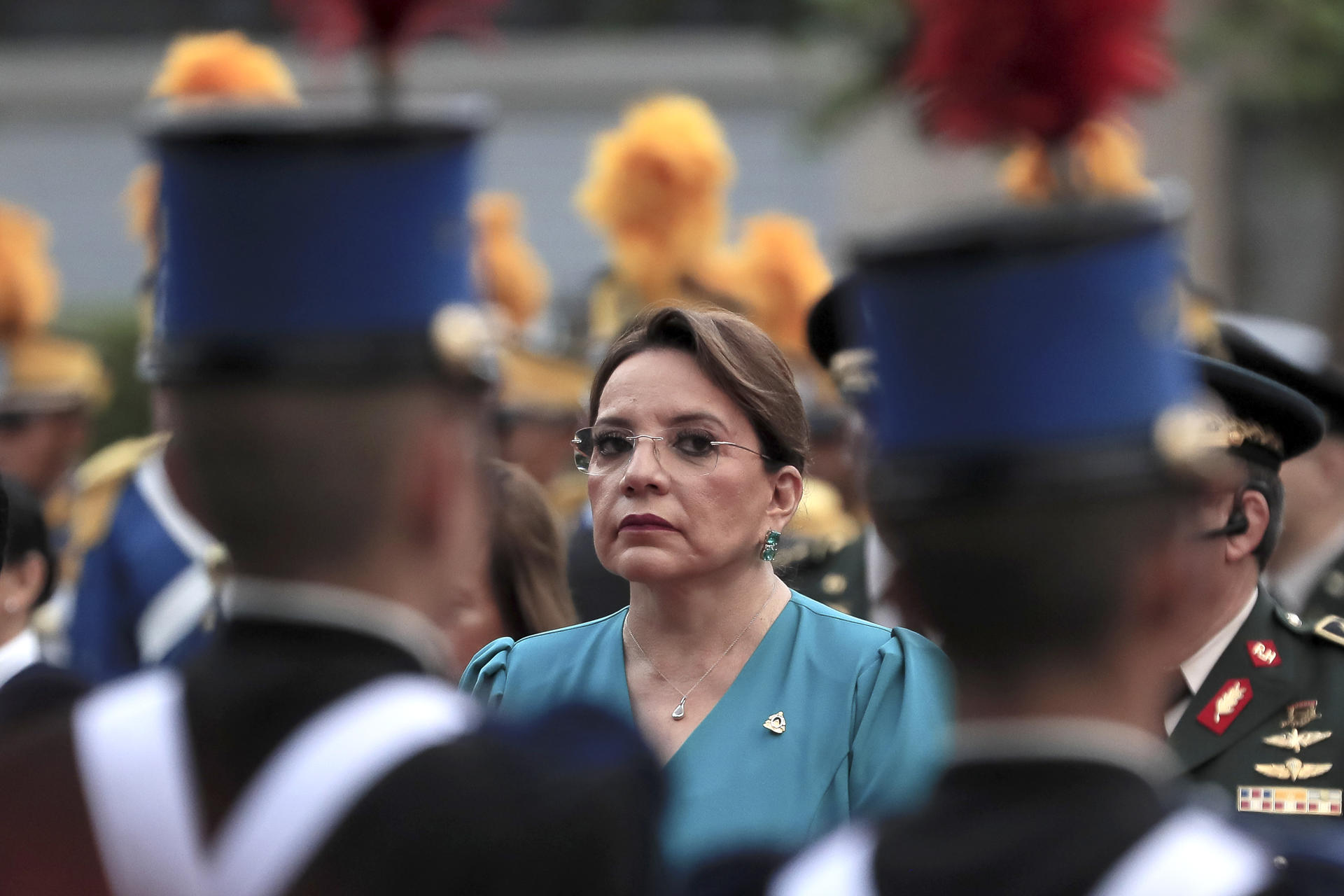La presidenta de Honduras, Xiomara Castro, país anfitrión de esta IX Cumbre de la Celac. EFE/Gustavo Amador
