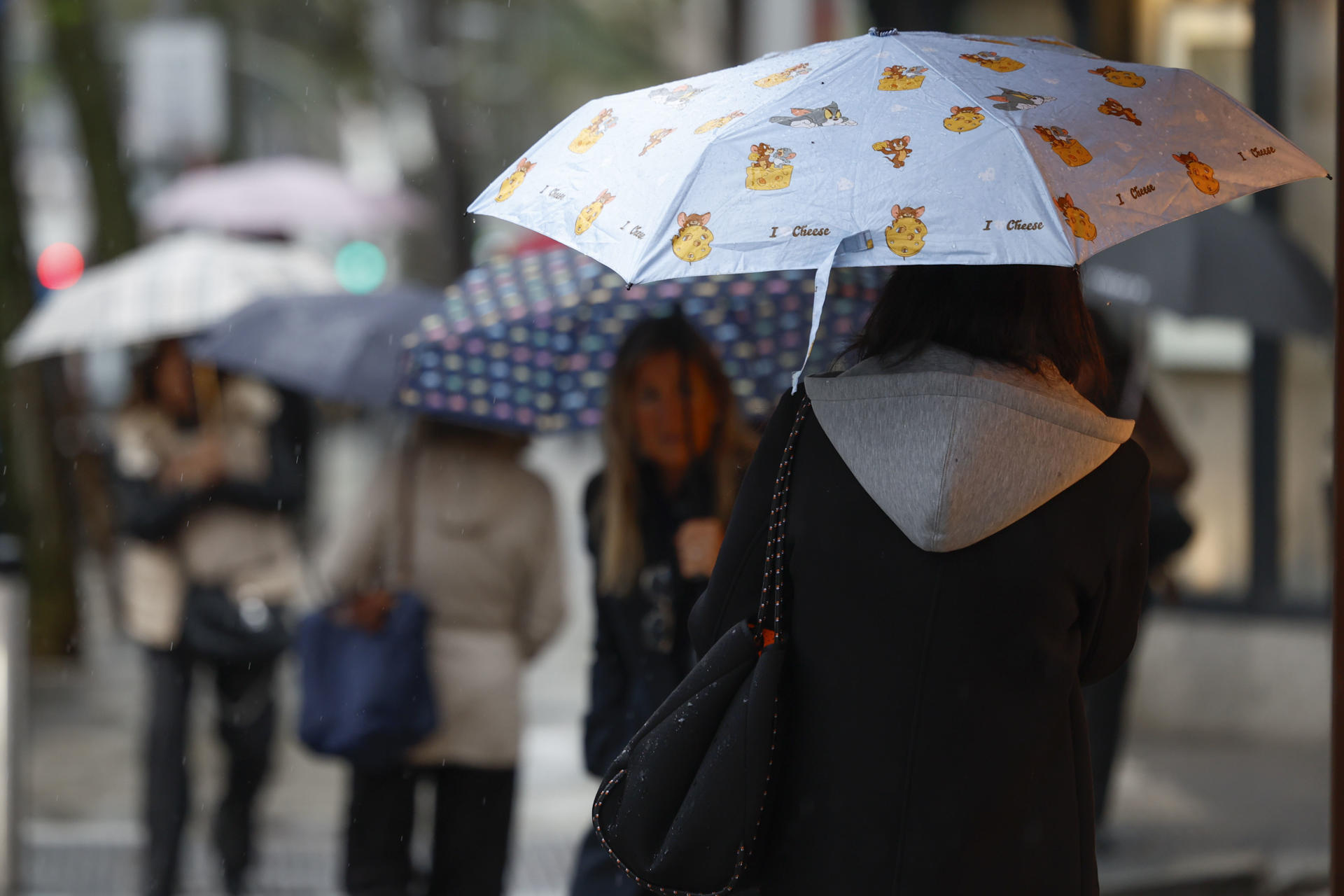 Llueve este jueves en Madrid. EFE/ Mariscal