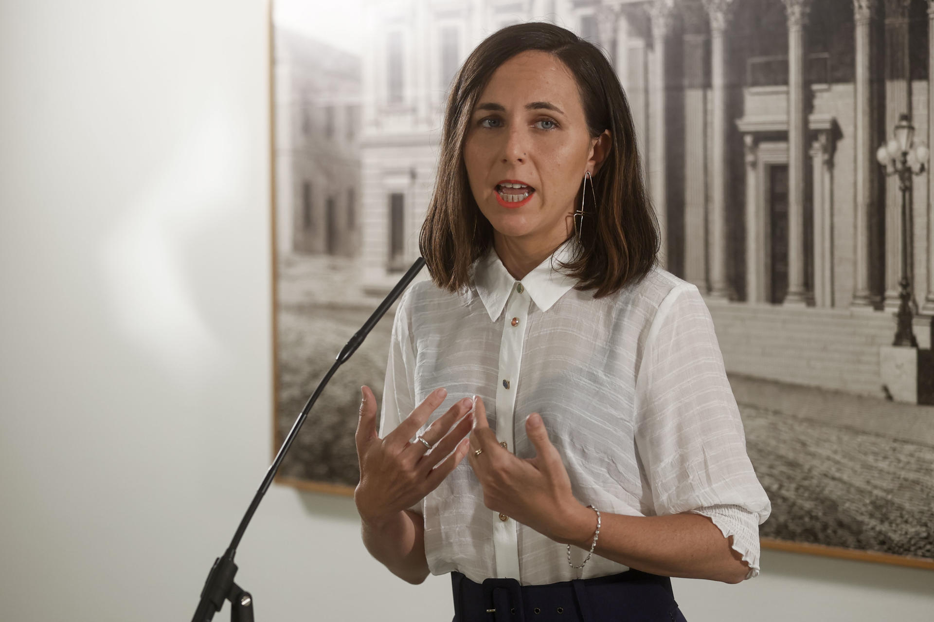Imagen de archivo de la líder de Podemos, Ione Belarra en el Congreso. EFE/Fernando Alvarado